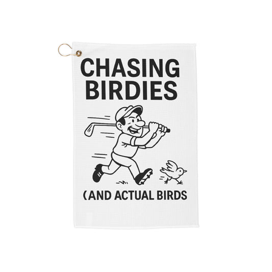Chasing Birdies Golf Towel, Funny Golf Towel for Men, Golf Accessory, Sports Towel, Perfect Gift for Golfers