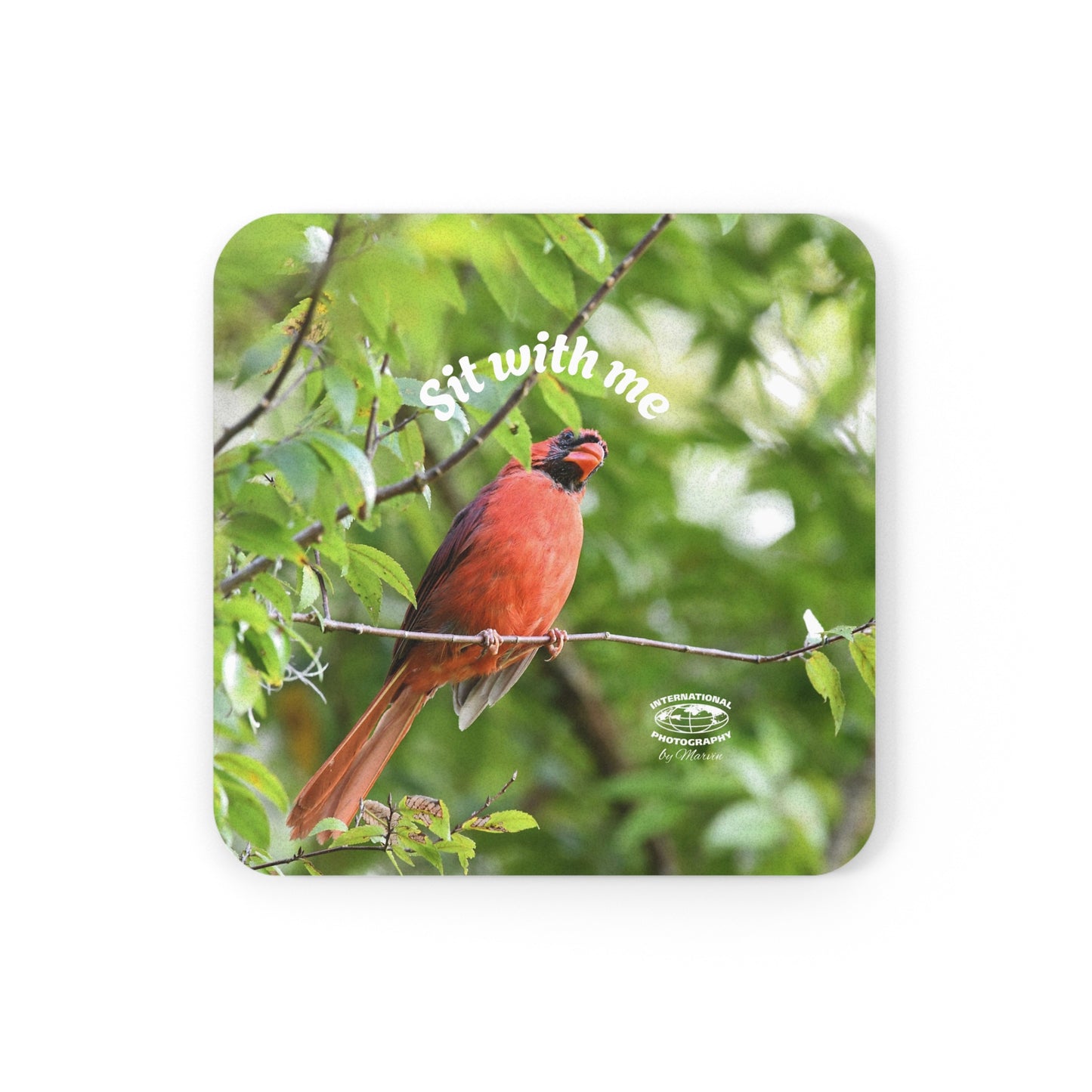 Cardinal Cork Coaster Set | Nature Inspired Home Decor, Table Accessories, Gift for Bird Lovers, Kitchen Coasters, Rustic Style