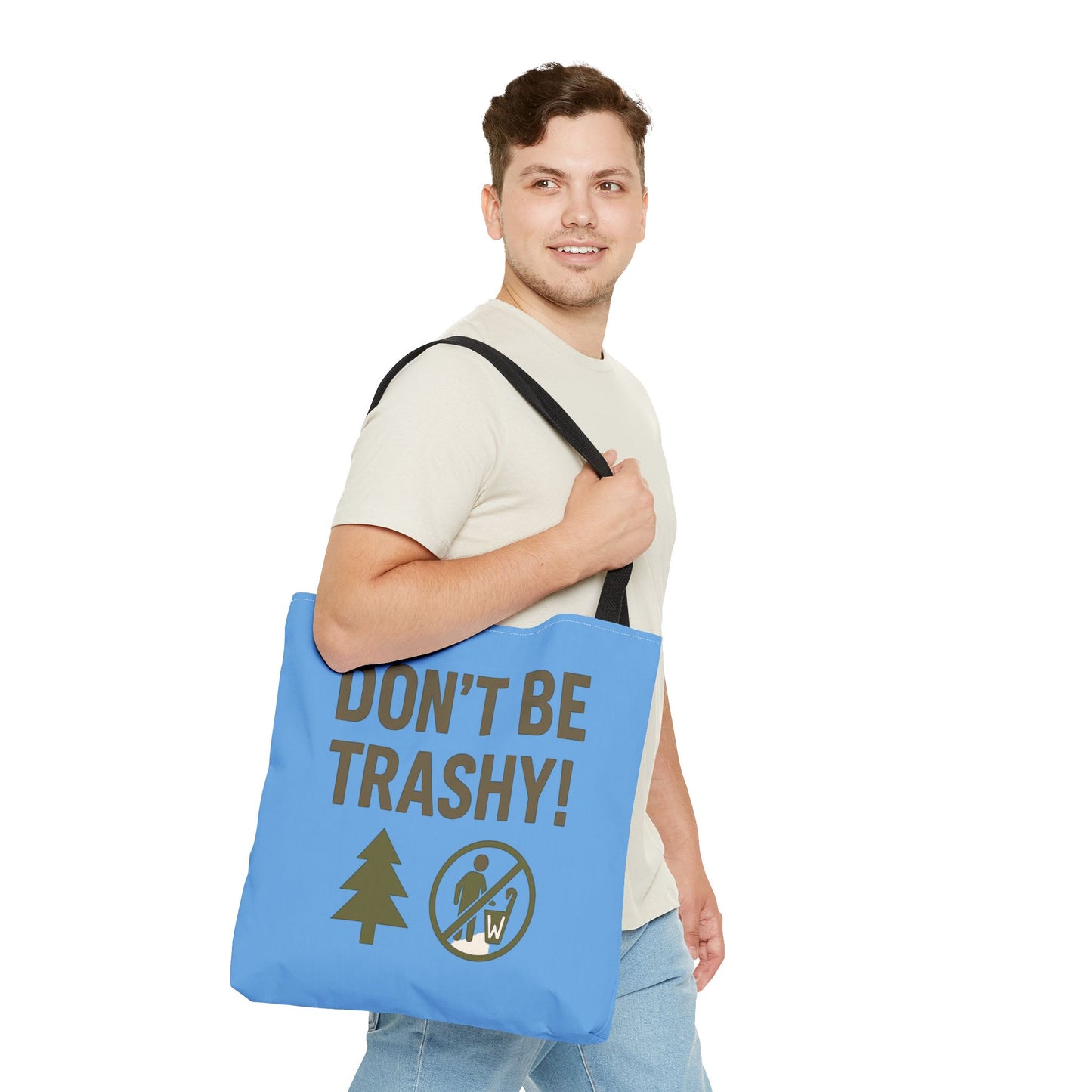 Eco-Friendly Tote Bag - "Don't Be Trashy" | Reusable Shopping Bag, Gift for Environmentalists, Beach Bag, Everyday Carry