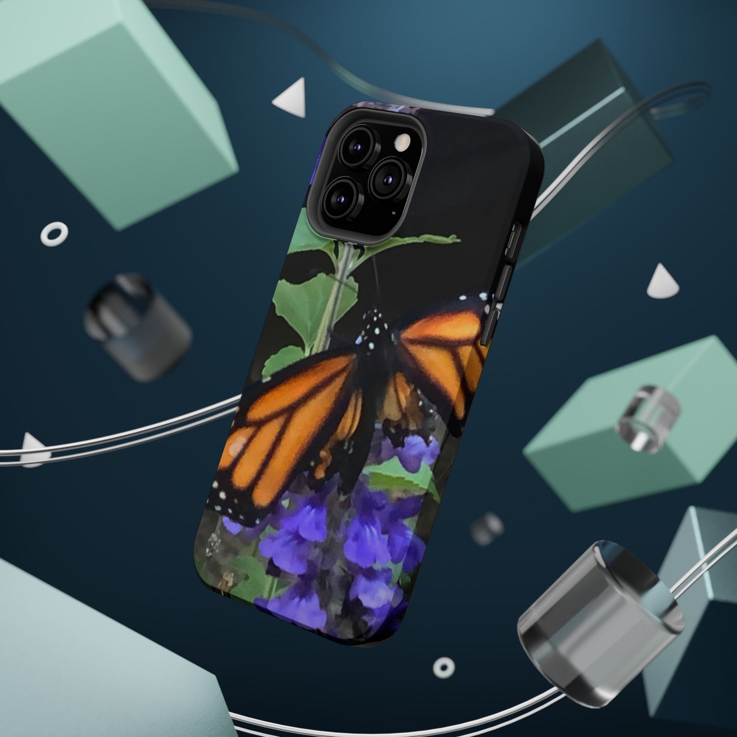 Butterfly Floral Magnetic Tough Cases, Nature Phone Cases, Gift for Nature Lovers, Eco-Friendly Cell Phone Case, Unique Smartphone Accessory