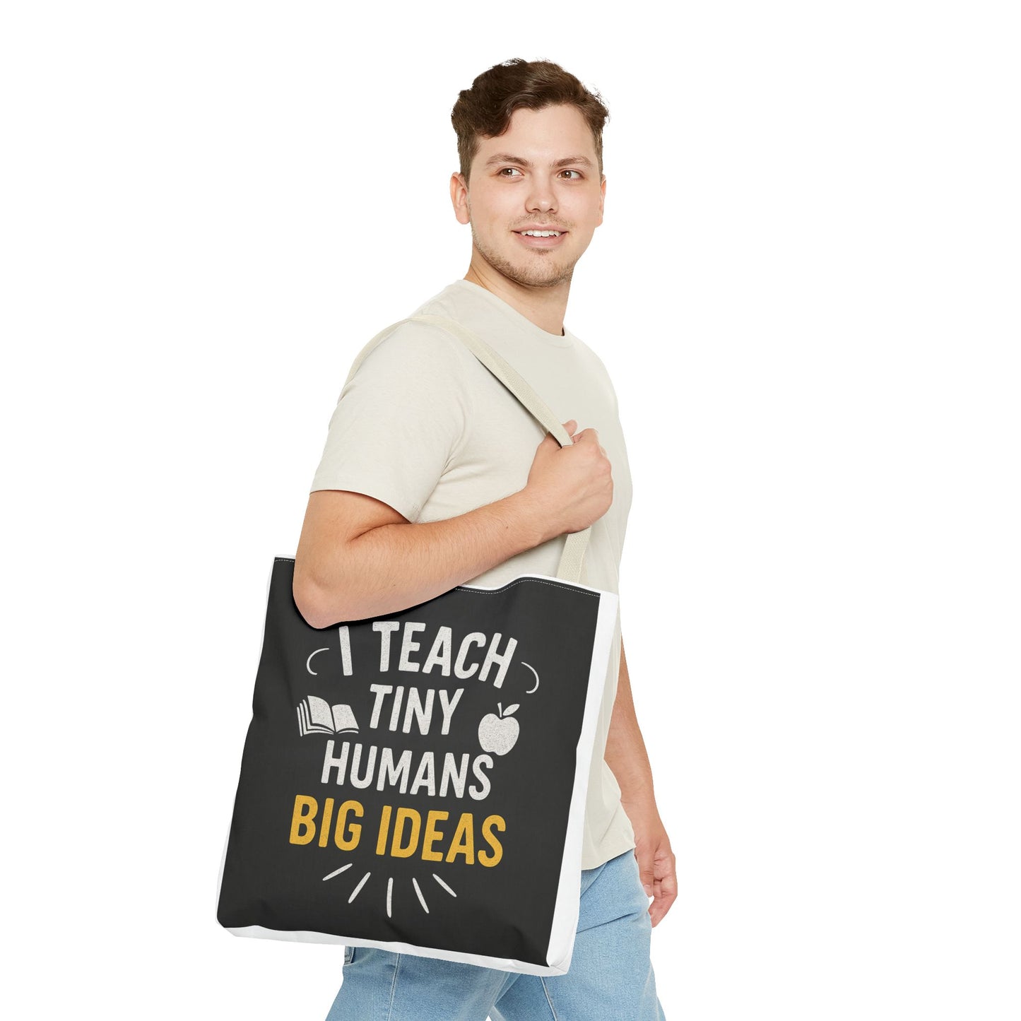 Inspirational Teacher Tote Bag - I Teach Tiny Humans Big Ideas, Perfect for Educators, Back to School, Classroom Essentials, Gifts for [...]