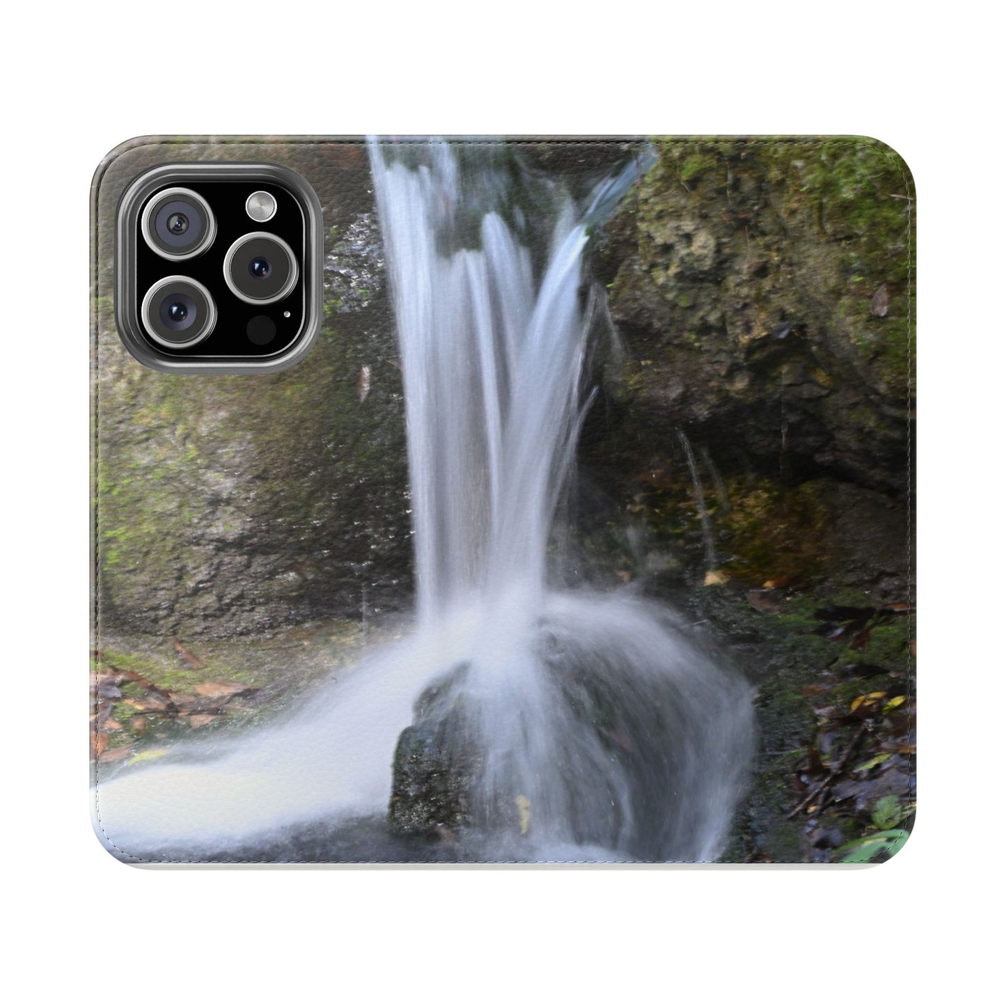 Scenic Waterfall Flip Case, Nature Phone Wallet, Eco-Friendly Phone Accessory, Gift for Nature Lovers, Travel Must-Have