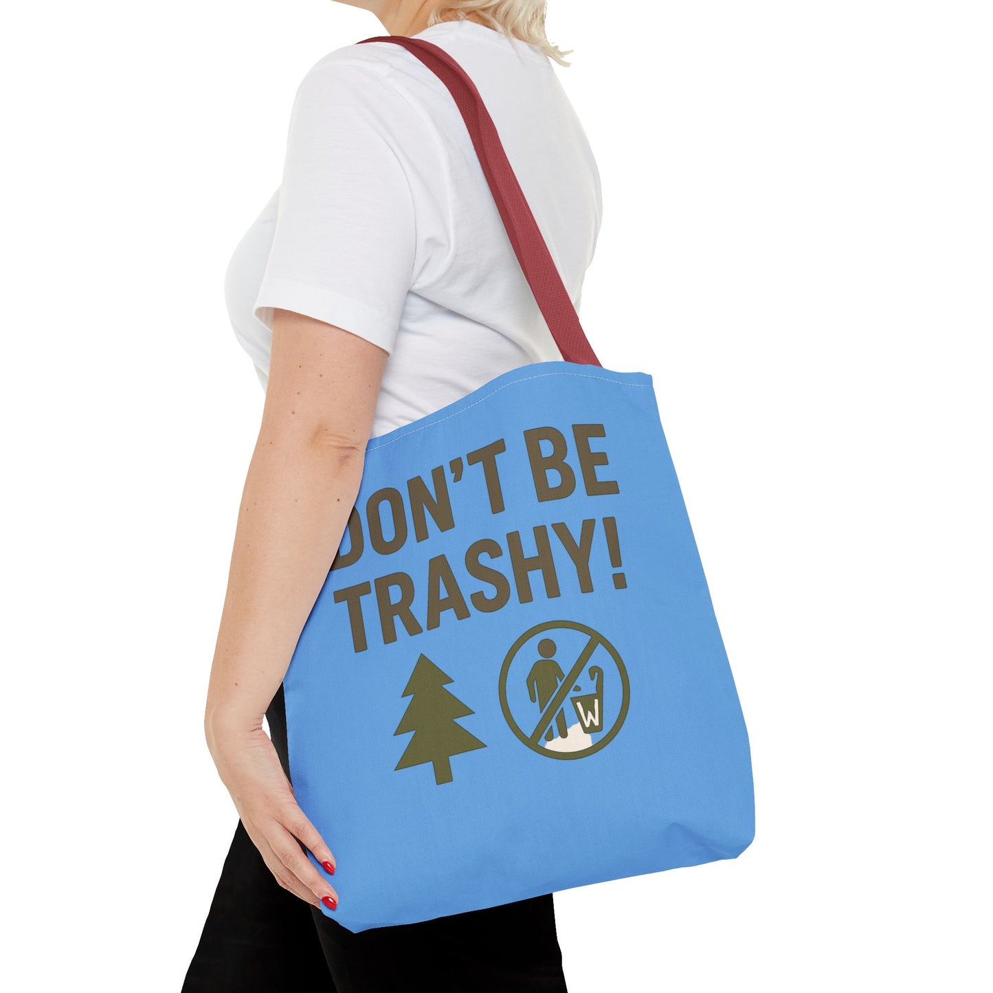 Eco-Friendly Tote Bag - "Don't Be Trashy" | Reusable Shopping Bag, Gift for Environmentalists, Beach Bag, Everyday Carry