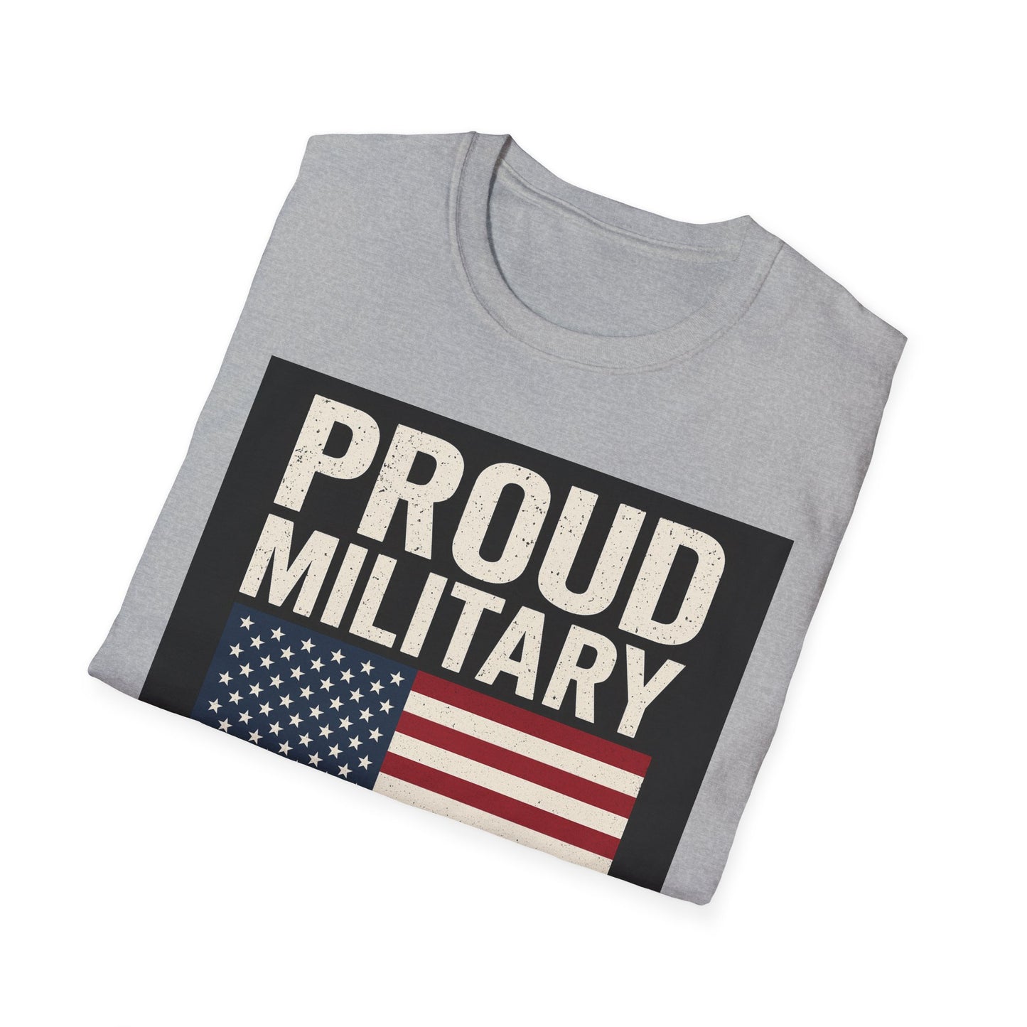 Proud Military Brat T-Shirt, Unisex Softstyle Tee, Patriotic Gift, Military Family Apparel, Comfortable Casual Wear, Support Our Troops