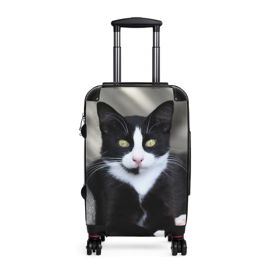 Tuxedo Cat Carry-On Suitcase – Cute Black & White Cat Travel Luggage