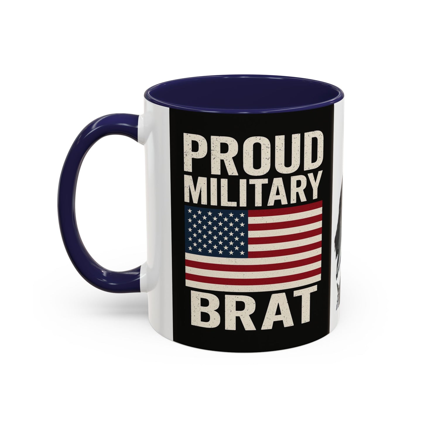 Proud Military Brat Coffee Mug, Veteran Appreciation Gift, Military Family Mug, USA Pride, Father's Day Gift, Patriotic Drinkware