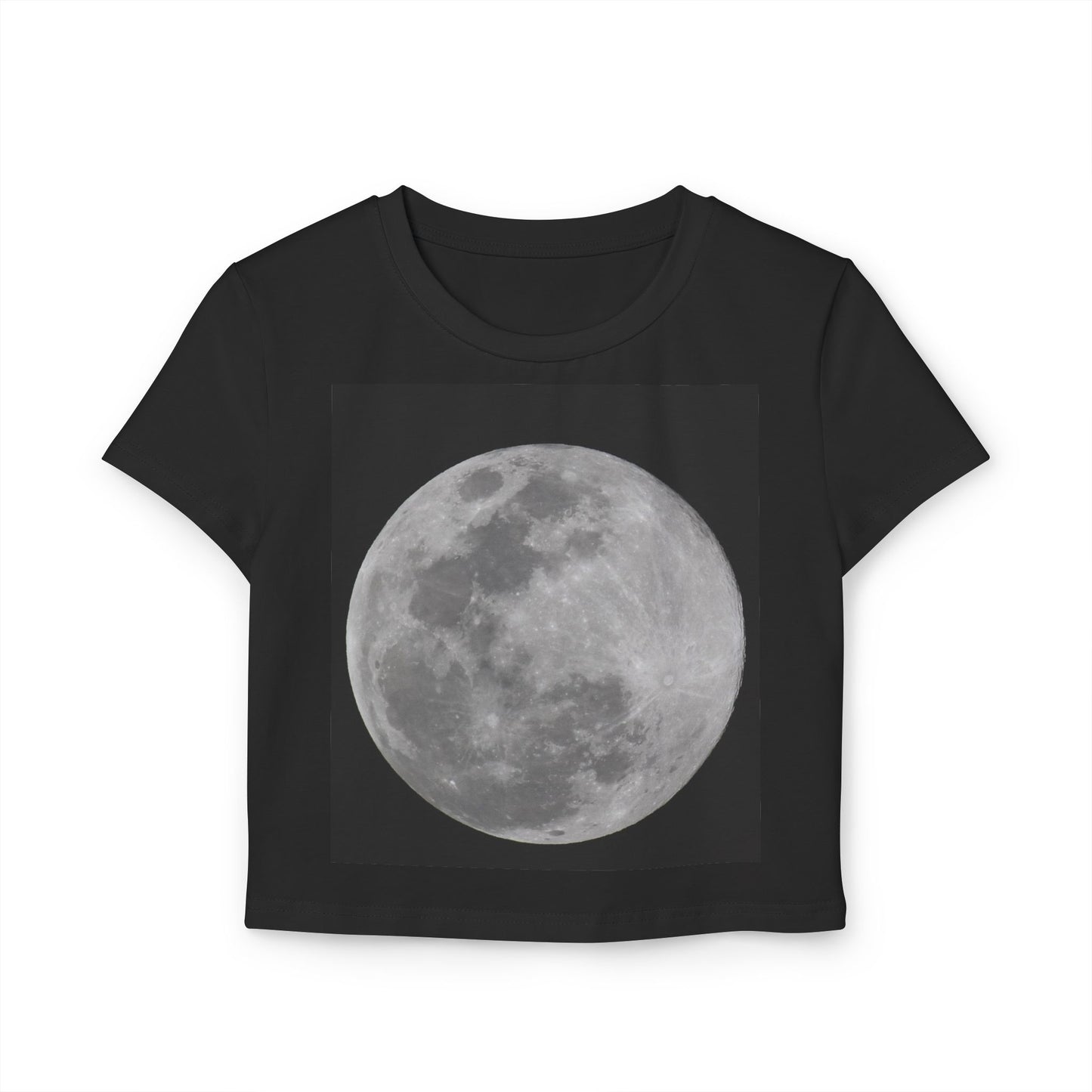Moon Phase Women's Baby Tee, Cute Astronomy Shirt, Casual Summer Top, Gift for Nature Lovers, Lunar Design Tee