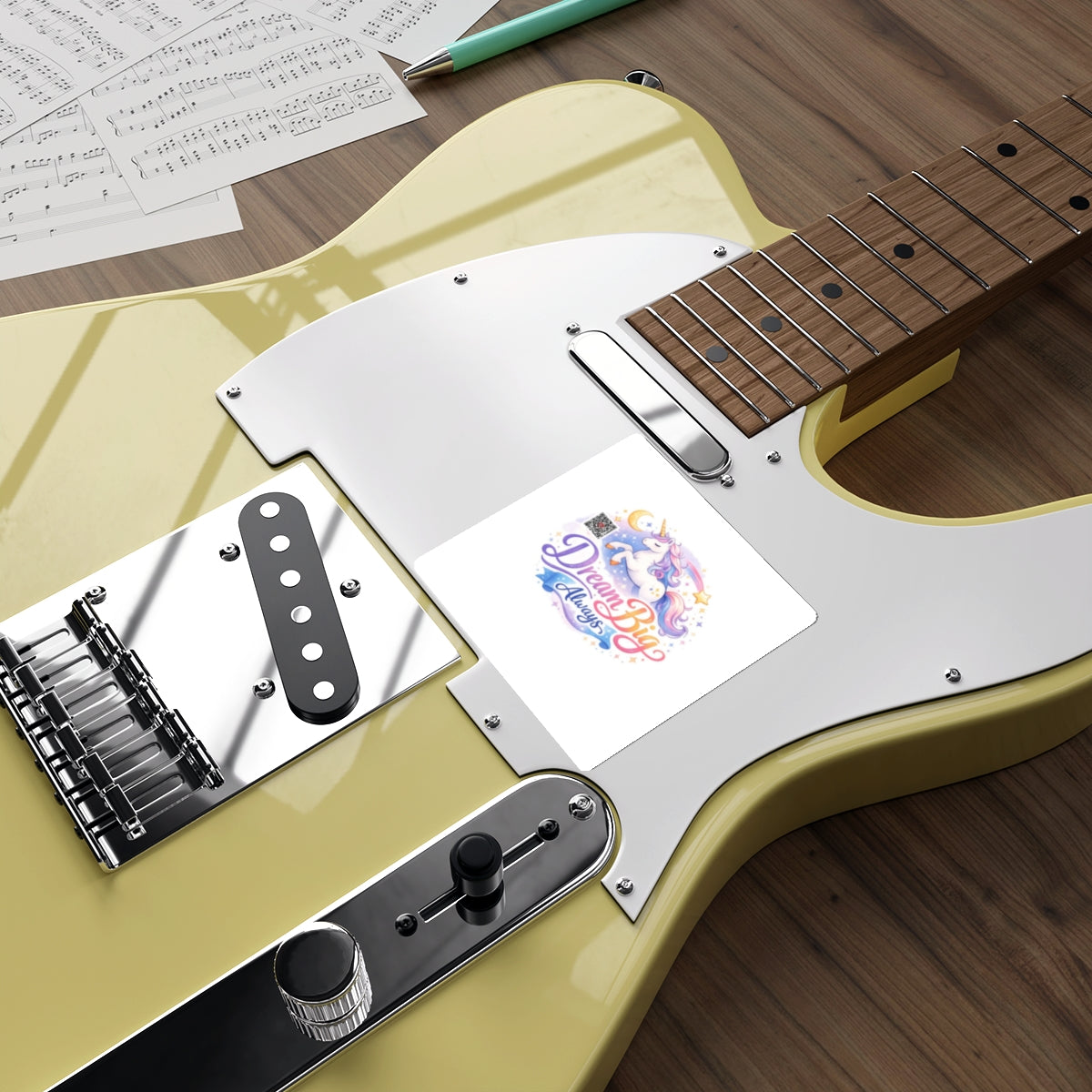 Dream Big Always Unicorn Die-Cut Sticker – Inspirational Pastel Vinyl Sticker for Laptops, Journals & Gifts