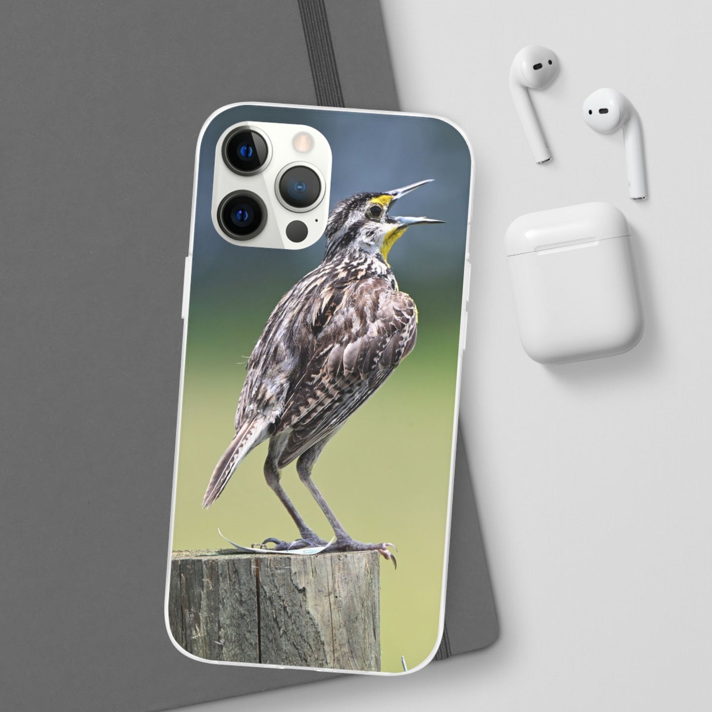 Singing Meadowlark Phone Case – Nature Bird Photo Flexi Case