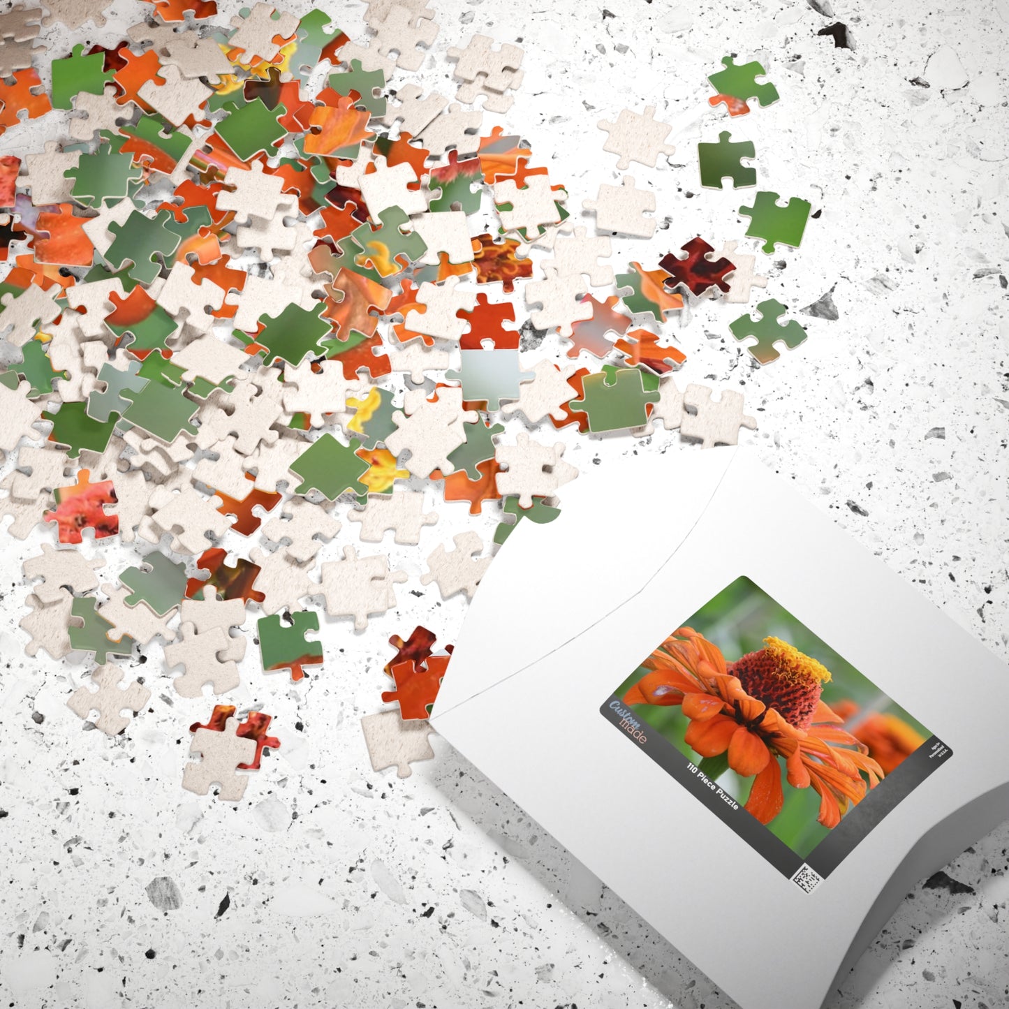 Zinnia Bloom Jigsaw Puzzle — 110/252/520/1014-Piece Floral Puzzle for Relaxation & Gifts