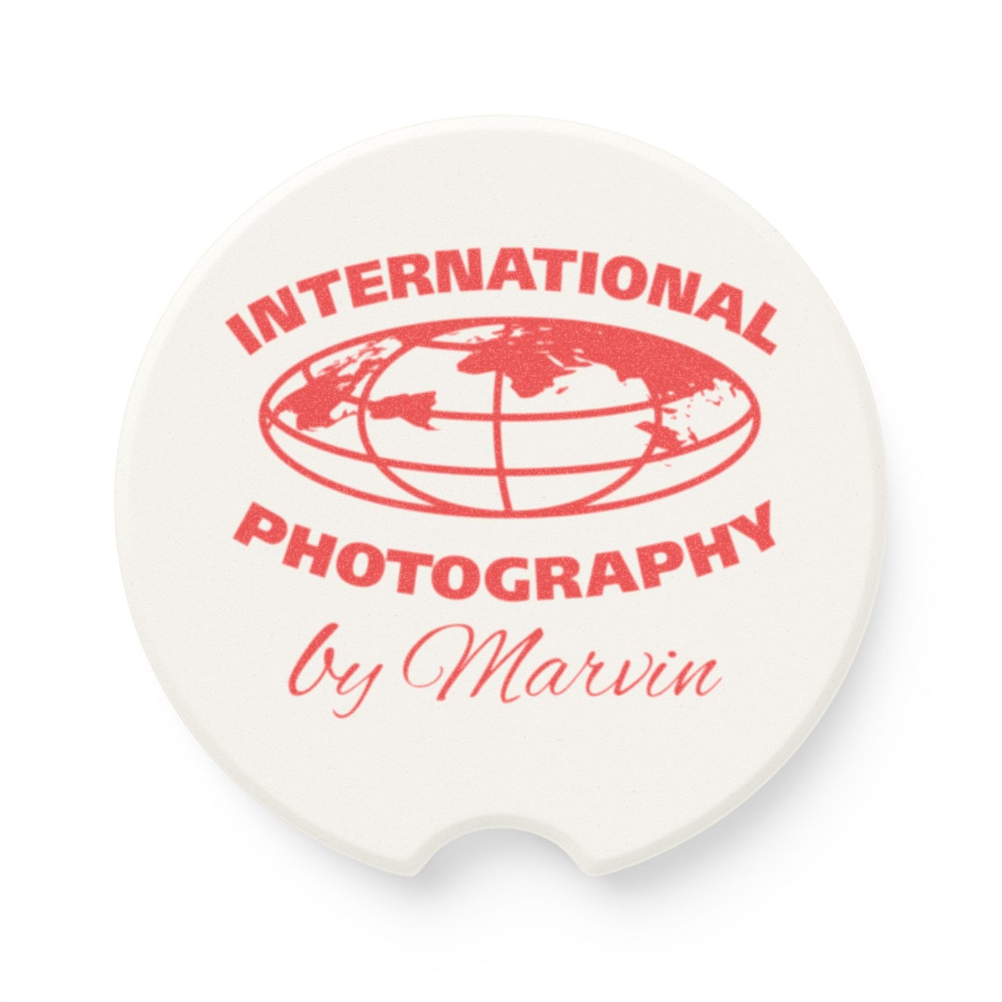 Custom Soapstone Car Coaster - Unique Gift for Photography Lovers, Car Accessory, Drink Holder, International Photography Decor, Car Decor