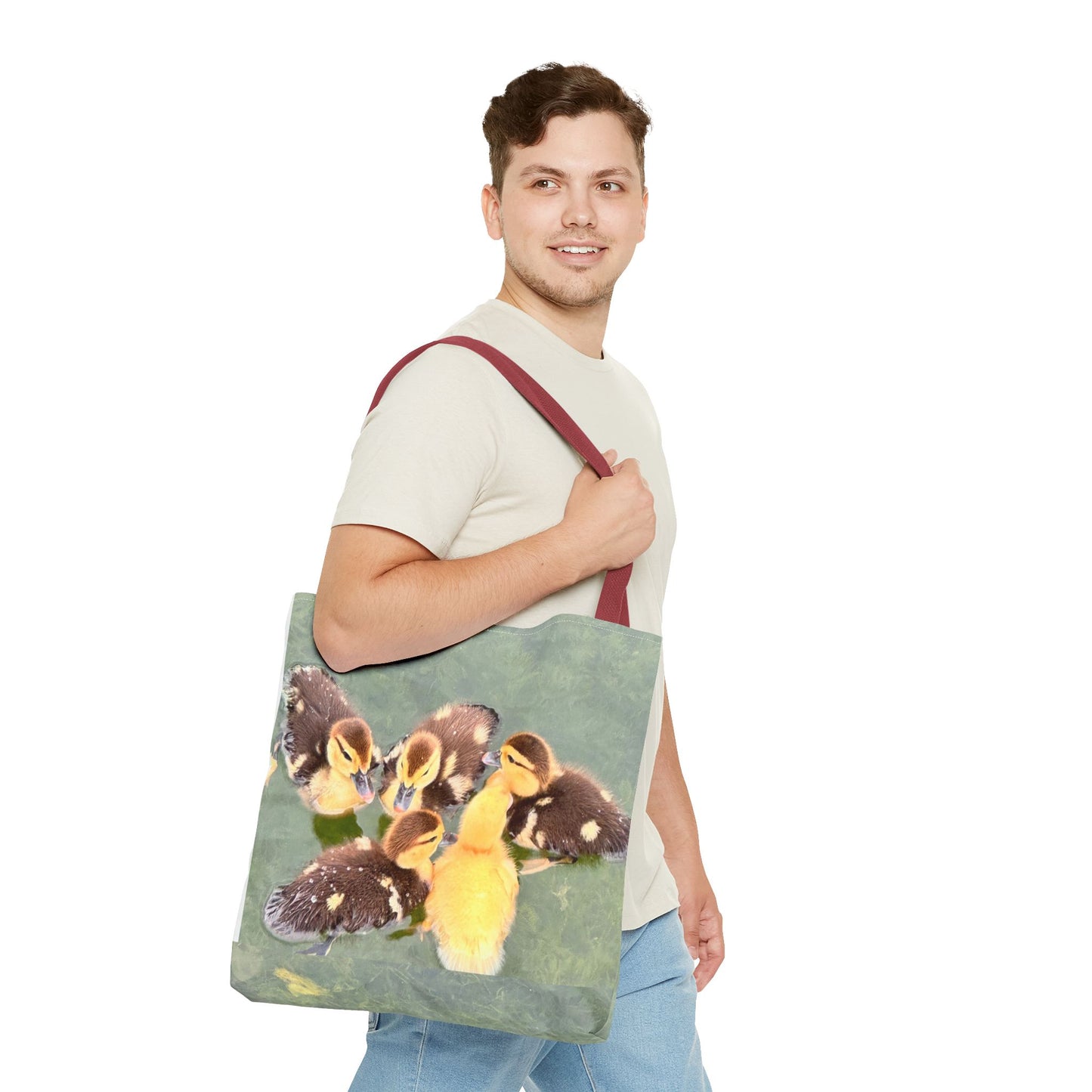 Charming Duckling Tote Bag | Cute Bag for Animal Lovers, Spring Gift, Shopping Bag, Eco-Friendly, Perfect for Mother's Day
