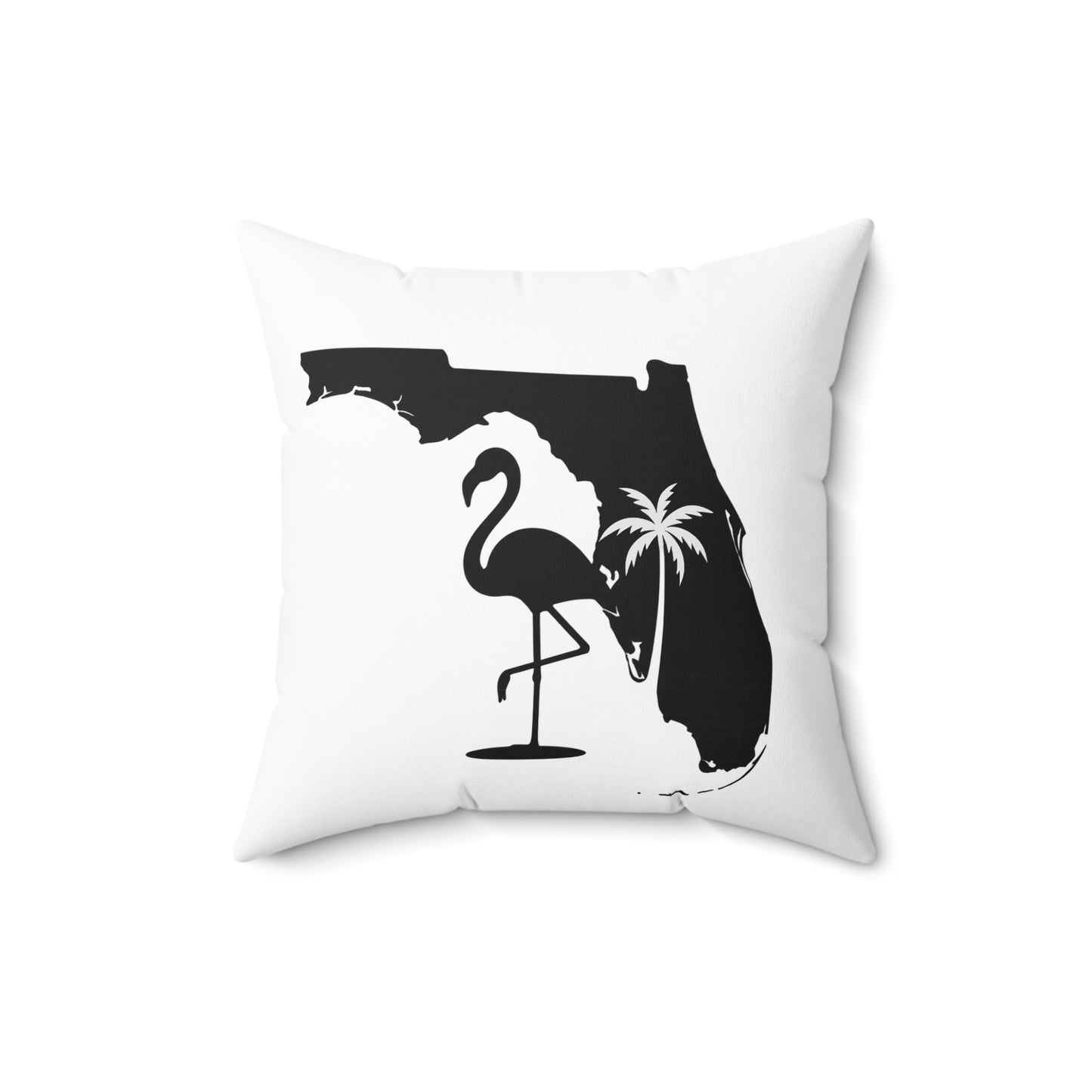 Florida Flamingo Square Pillow, Coastal Home Decor, Beach House Accent, Gifts for Florida Lovers, Tropical Decor, Summer Vibes