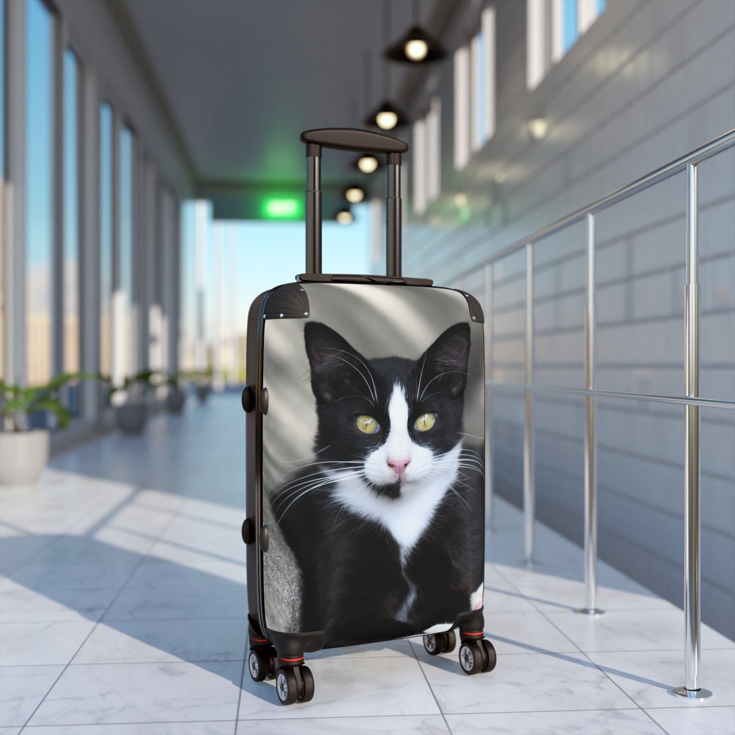 Tuxedo Cat Carry-On Suitcase – Cute Black & White Cat Travel Luggage