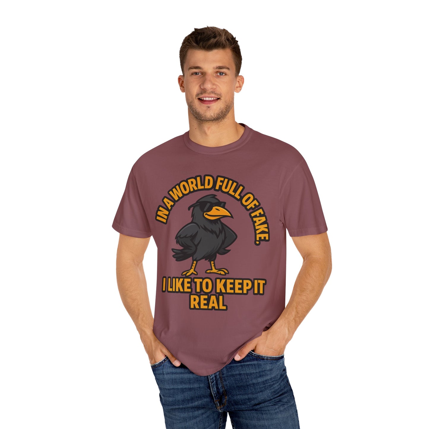 Keep It Real Crow T-Shirt — In a World Full of Fake Graphic Tee