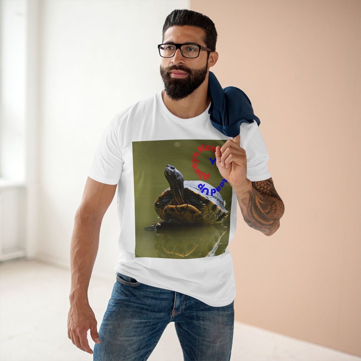 Turtle Photo Tee — 'Hold Your Head Up' Graphic Shirt