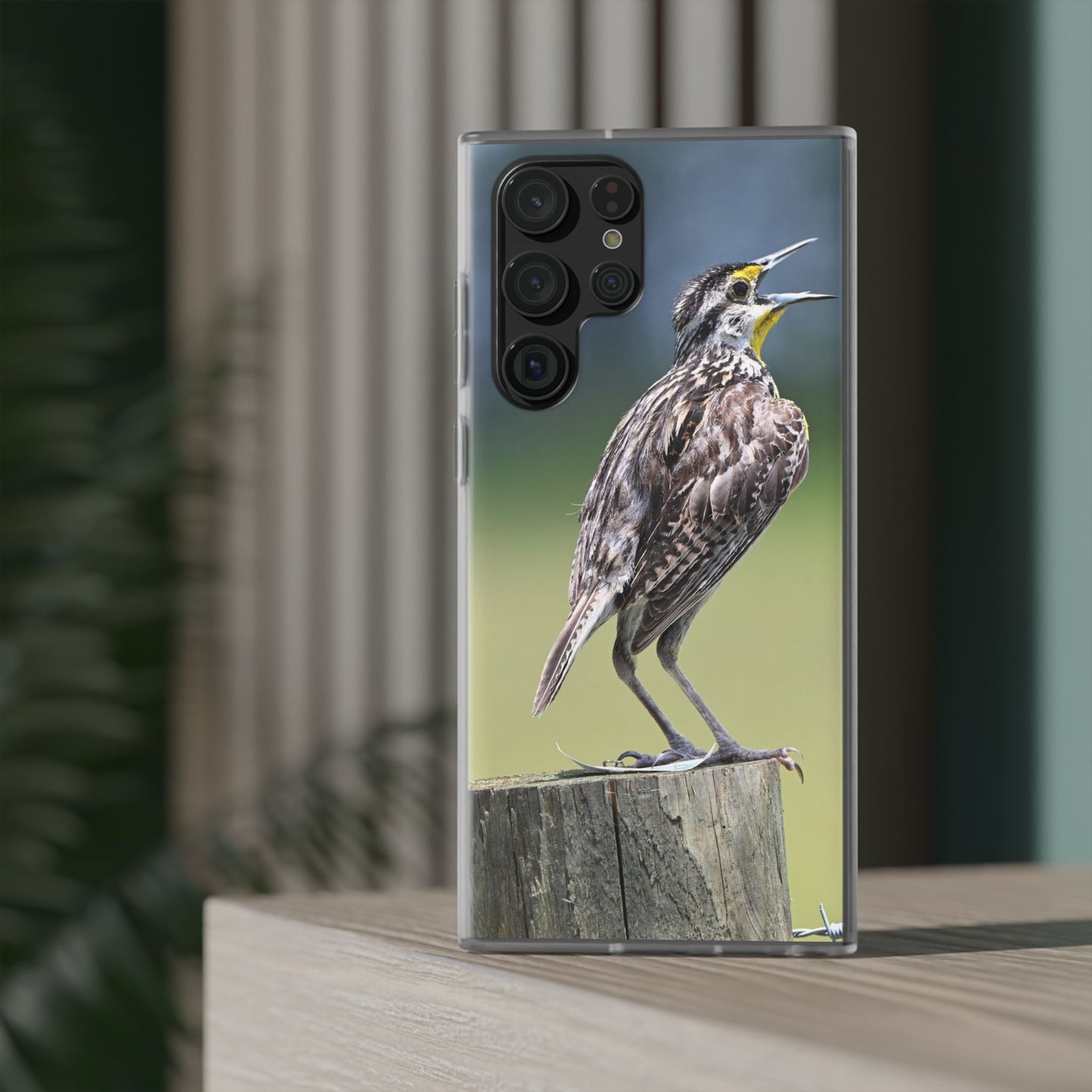 Singing Meadowlark Phone Case – Nature Bird Photo Flexi Case