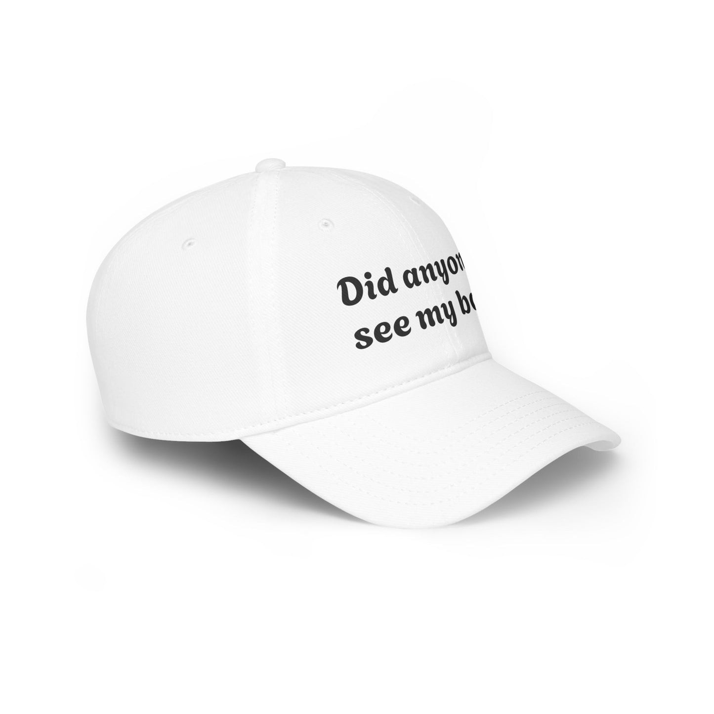 Playful Red Baseball Cap - "Did anyone see my ball?" Hat, Fun Gift for Sports Lovers, Casual Wear, Outdoor Activities, Unique Statement Cap