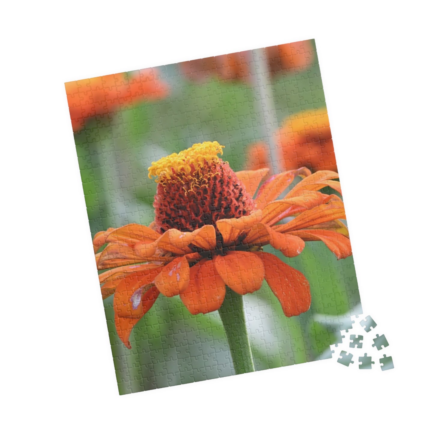 Zinnia Bloom Jigsaw Puzzle — 110/252/520/1014-Piece Floral Puzzle for Relaxation & Gifts