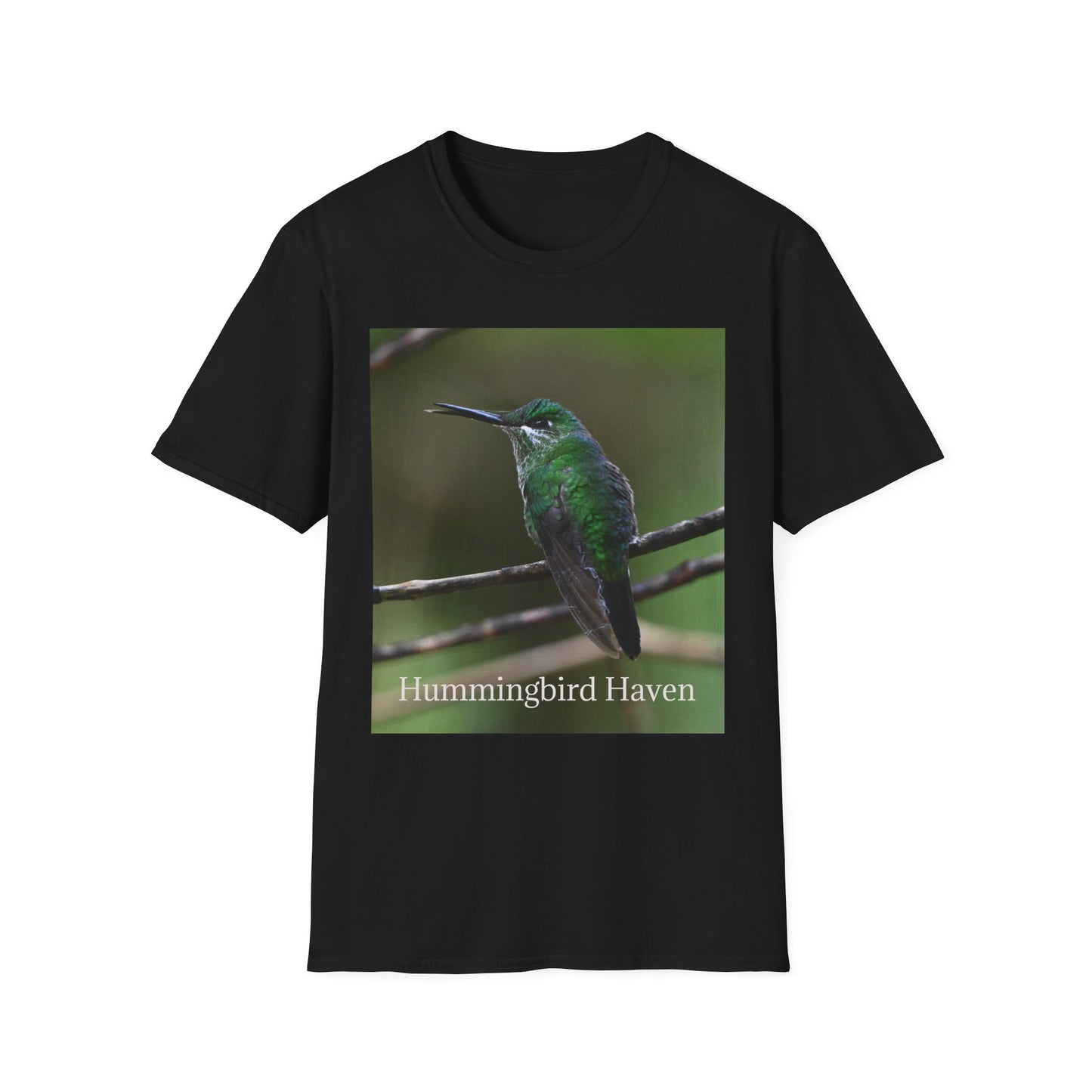 Hummingbird Haven T-Shirt — Green Hummingbird Photo Tee