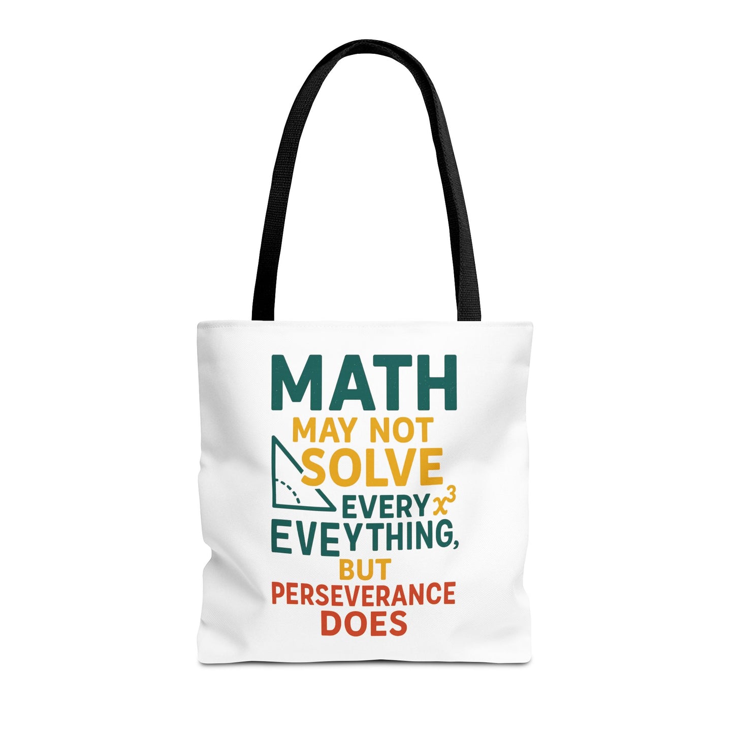 Inspirational Math Tote Bag, Motivational Carry-all, Teacher's Gift, Student Accessory, Study Essentials, QR Code Bag