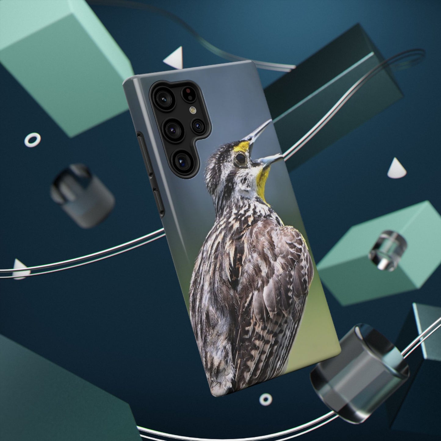 Western Meadowlark Photo Phone Case — Impact-Resistant Protective Cover