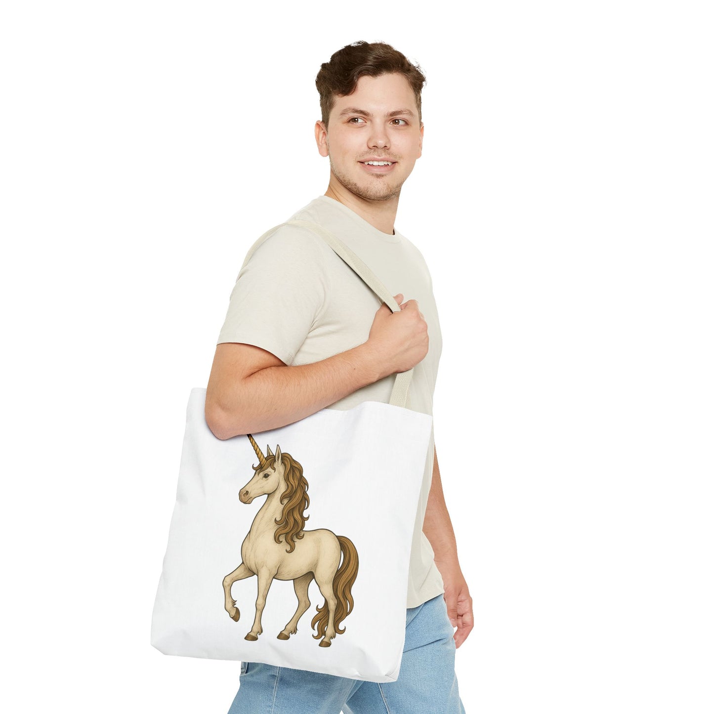 Unicorn Tote Bag, Cute Unicorn Bag, Graphic Tote for Kids, Stylish Carryall, Birthday Gift, AOP Tote, Eco-Friendly Shopping Bag