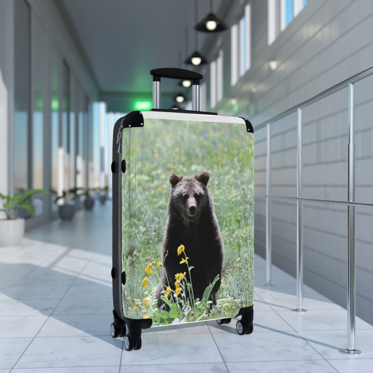 Grizzly Bear Print Suitcase - Travel Luggage for Nature Lovers, Adventure Gear, Stylish Carry-On, Gift for Travelers, Vacation Essentials