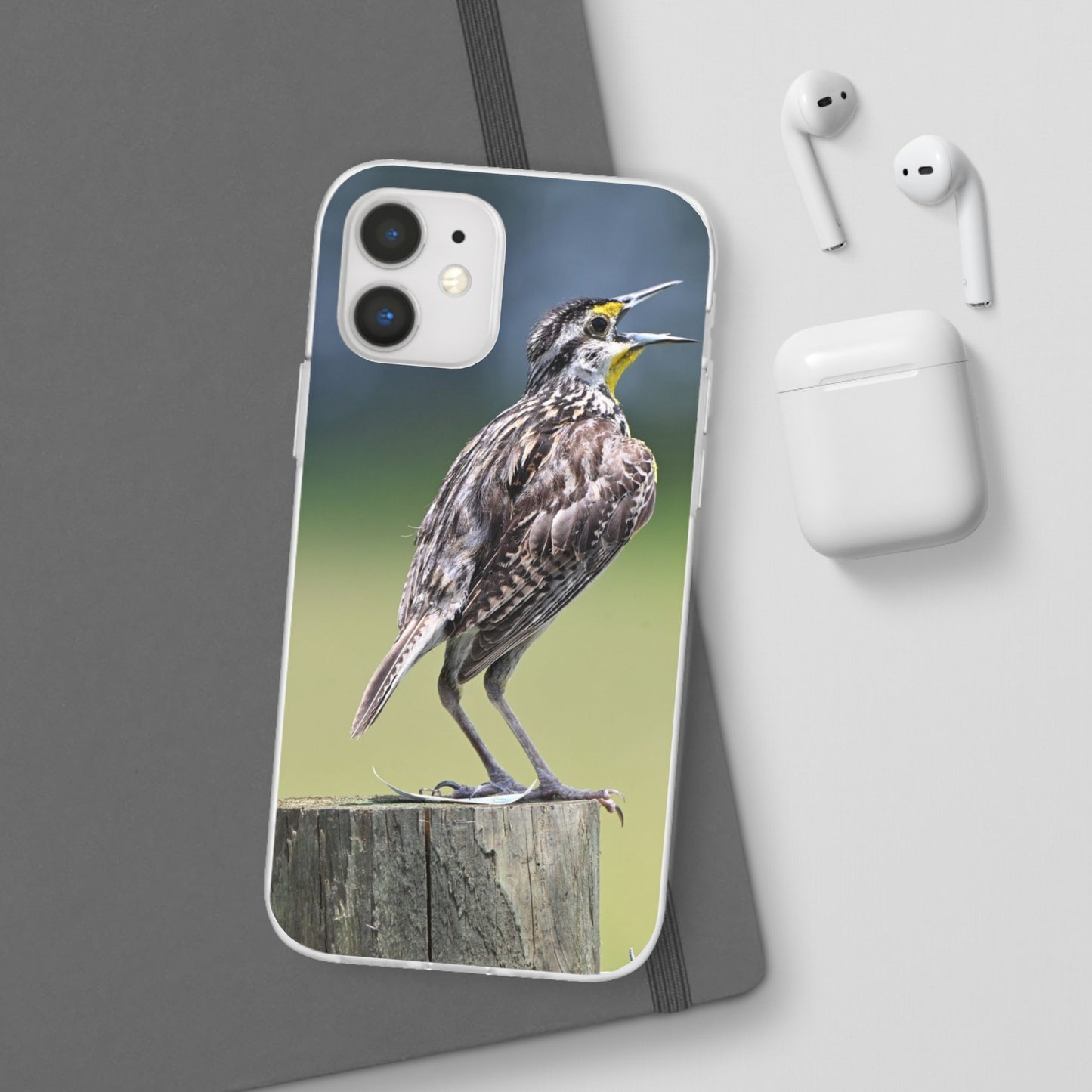 Singing Meadowlark Phone Case – Nature Bird Photo Flexi Case