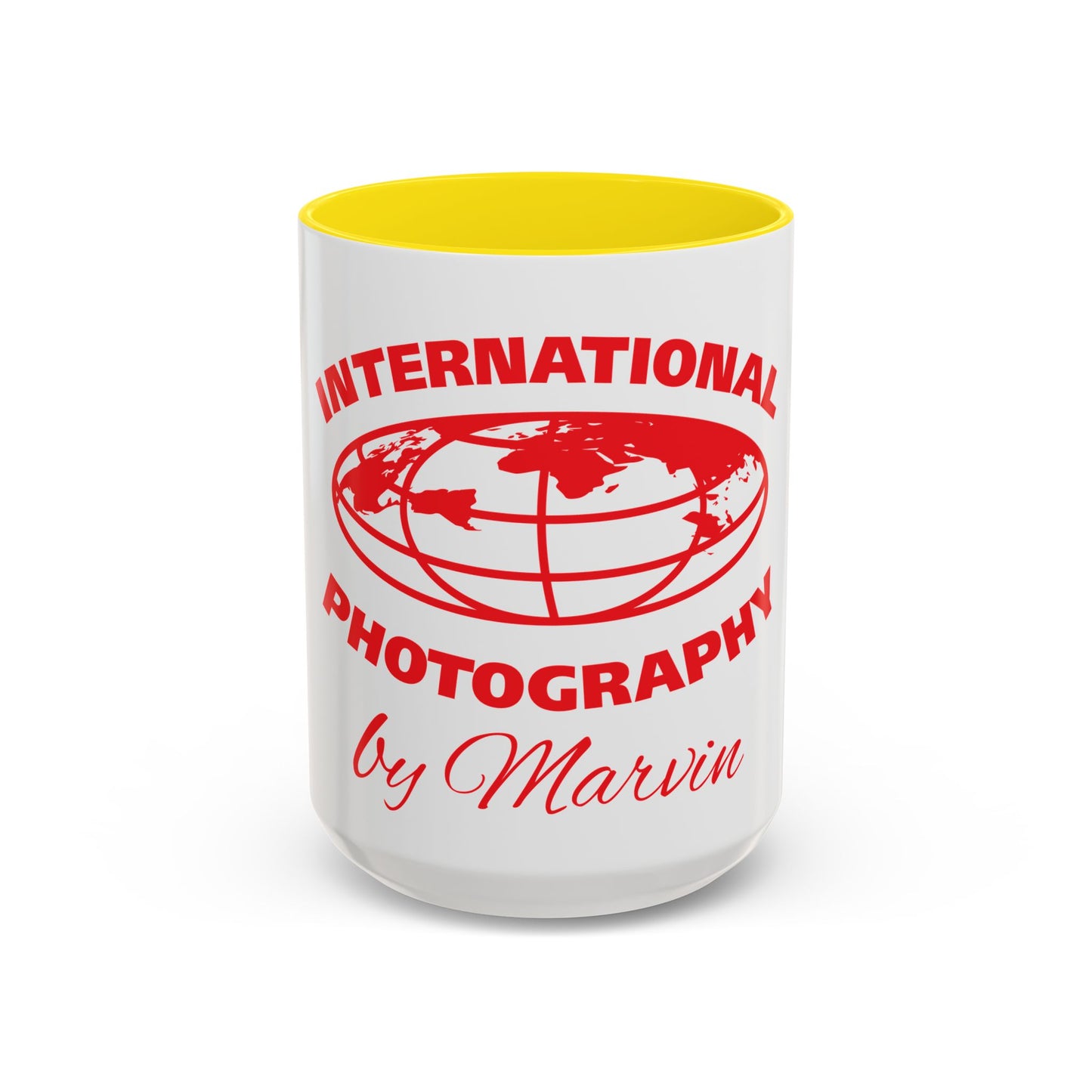 International Photography Accent Mug - Unique Coffee Mug, Gift for Photographers, Travel Mug, Artsy Gifts, Photography Lovers