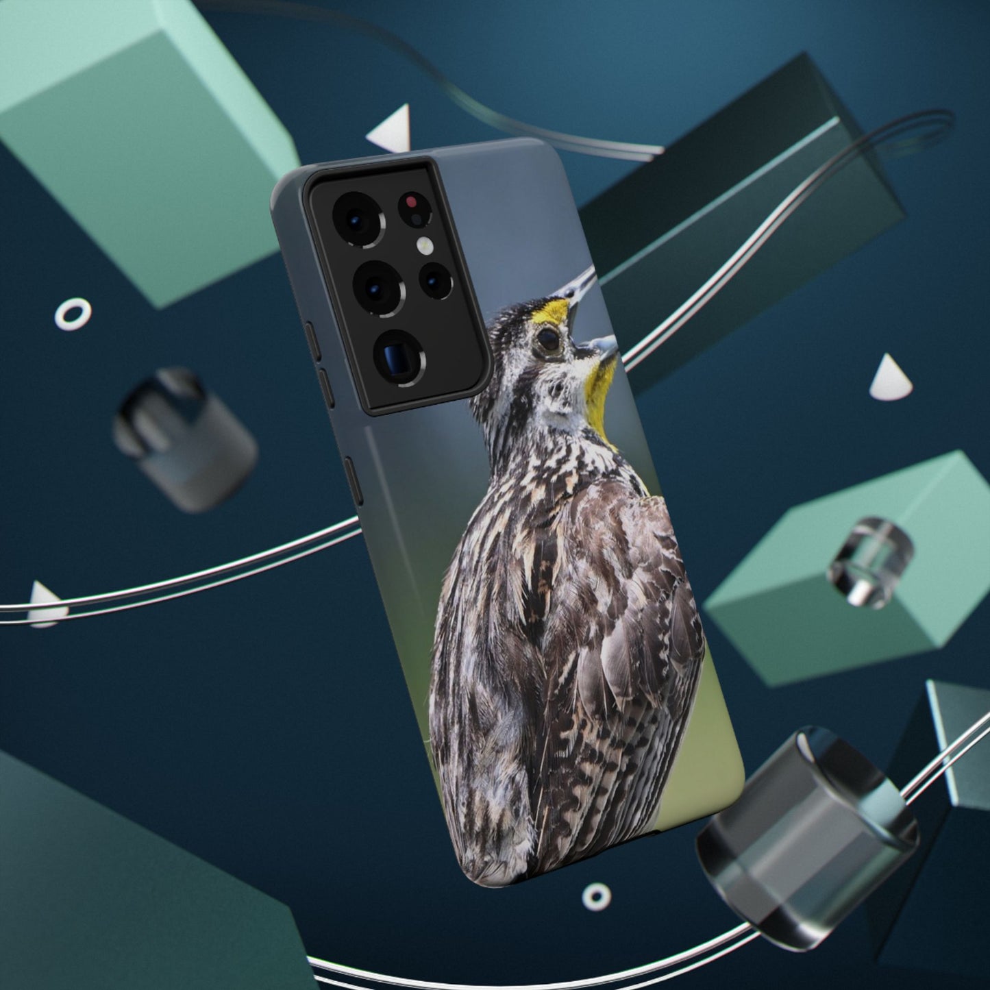 Western Meadowlark Photo Phone Case — Impact-Resistant Protective Cover