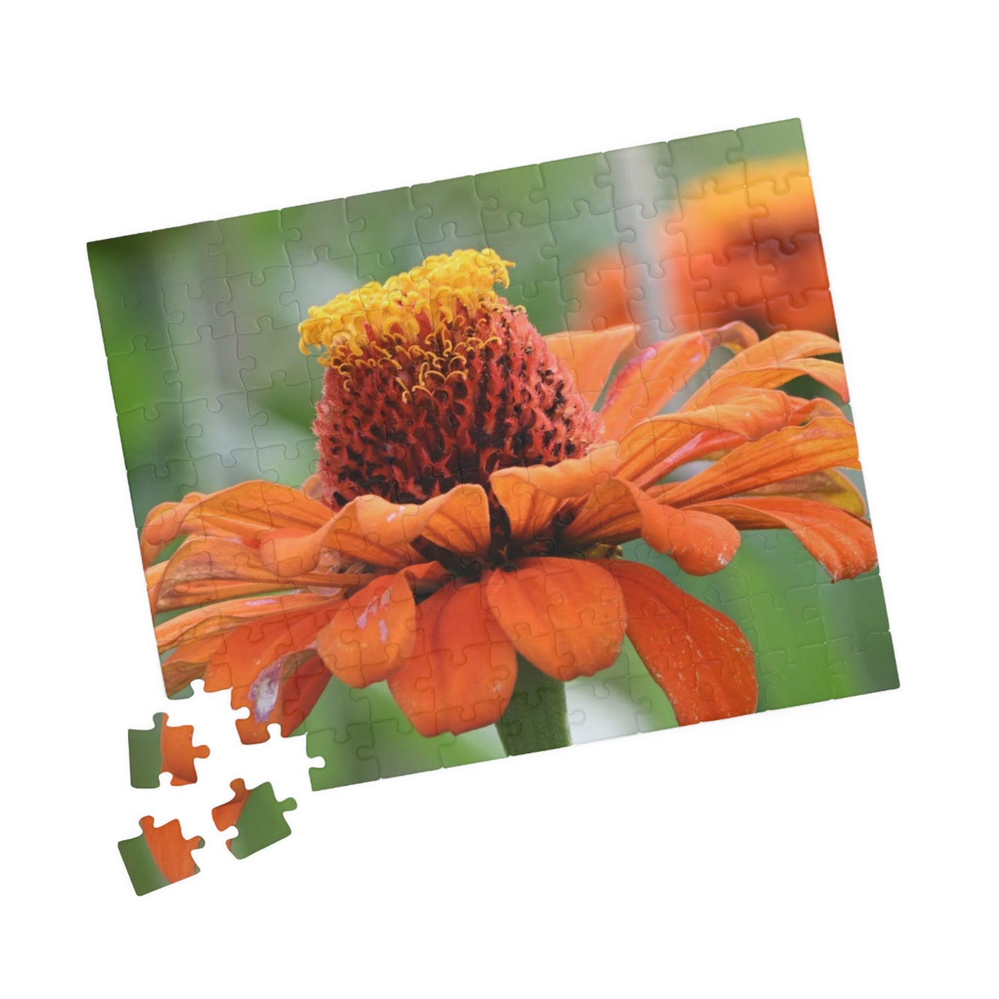 Zinnia Bloom Jigsaw Puzzle — 110/252/520/1014-Piece Floral Puzzle for Relaxation & Gifts