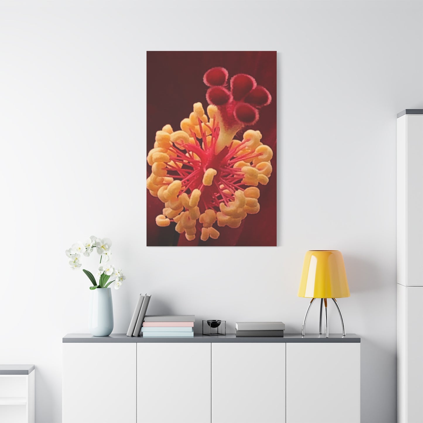 Floral Canvas Art Print, Stretched Wall Decor, Home Decor, Botanical Artwork, Modern Wall Art, Gift for Flower Lovers