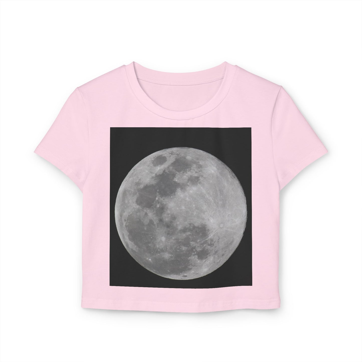 Moon Phase Women's Baby Tee, Cute Astronomy Shirt, Casual Summer Top, Gift for Nature Lovers, Lunar Design Tee