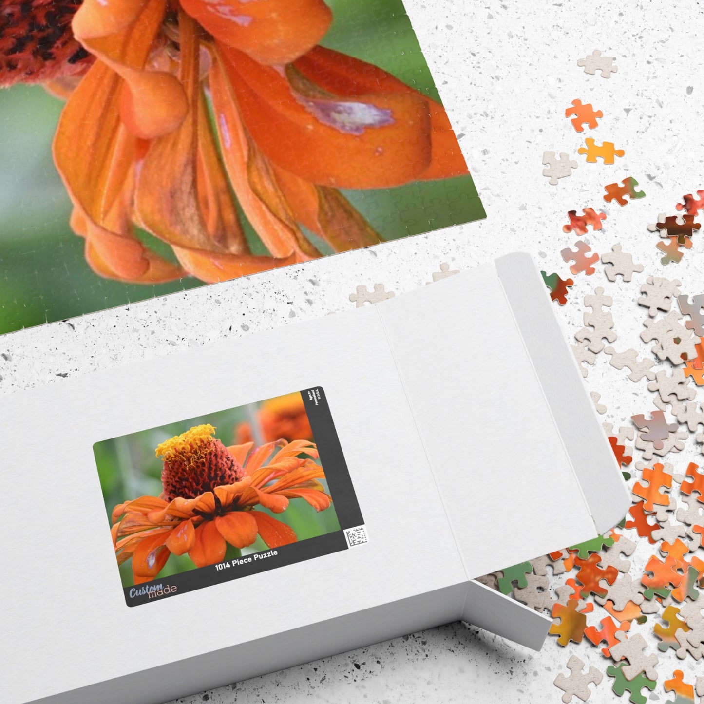 Zinnia Bloom Jigsaw Puzzle — 110/252/520/1014-Piece Floral Puzzle for Relaxation & Gifts