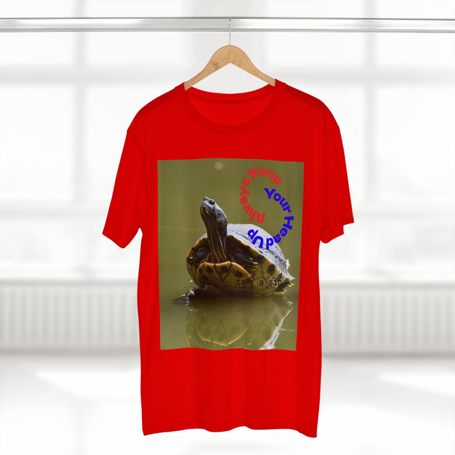 Turtle Photo Tee — 'Hold Your Head Up' Graphic Shirt