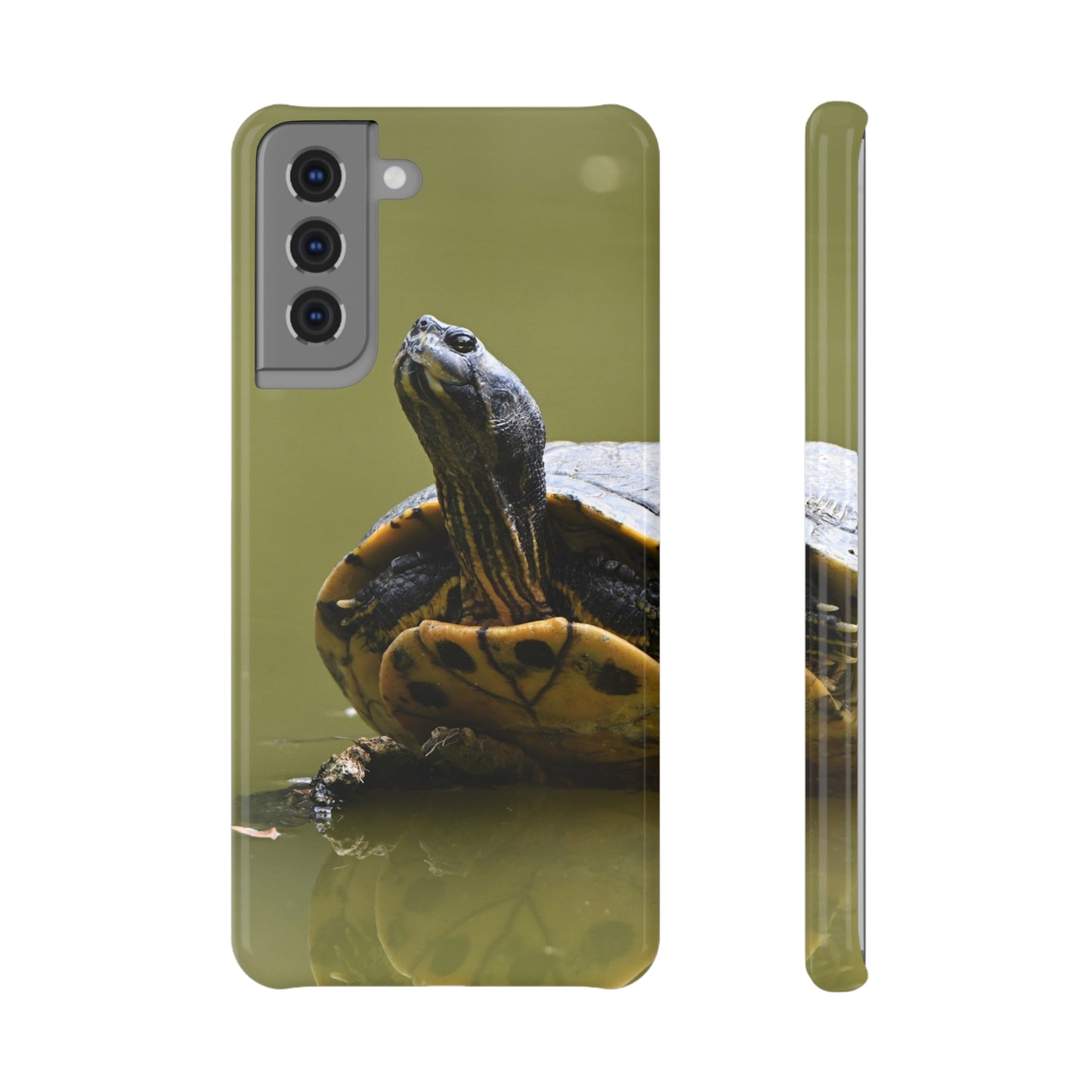 Nature-Inspired Slim Snap Case with Turtle Design
