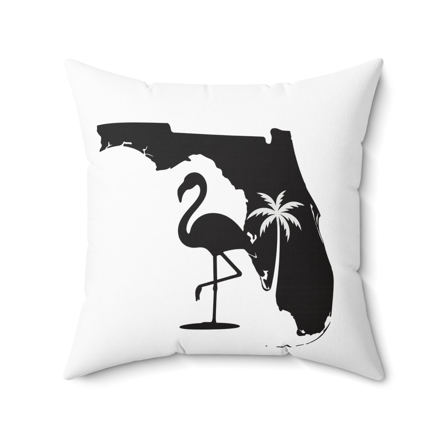 Florida Flamingo Square Pillow, Coastal Home Decor, Beach House Accent, Gifts for Florida Lovers, Tropical Decor, Summer Vibes