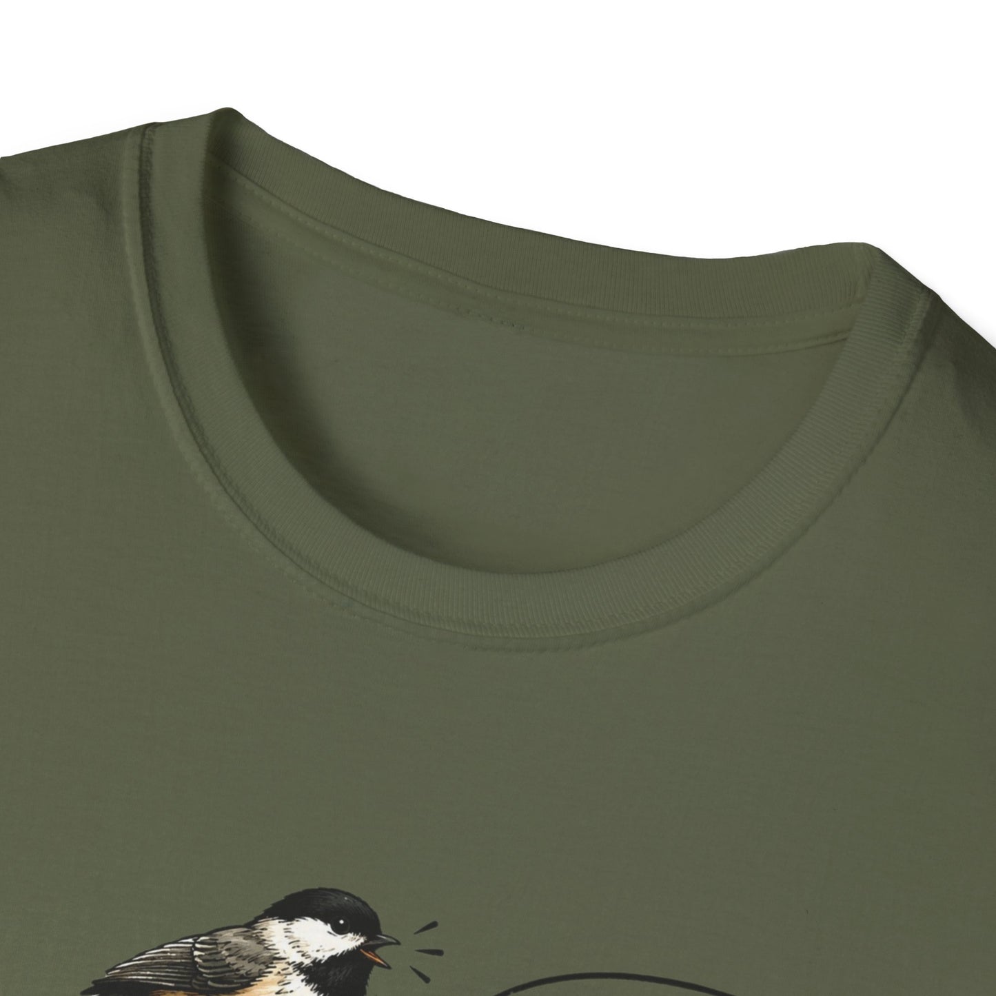 Birdwatcher Photographer T‑Shirt — “Shhh, I hear him!” Nature Lover Tee