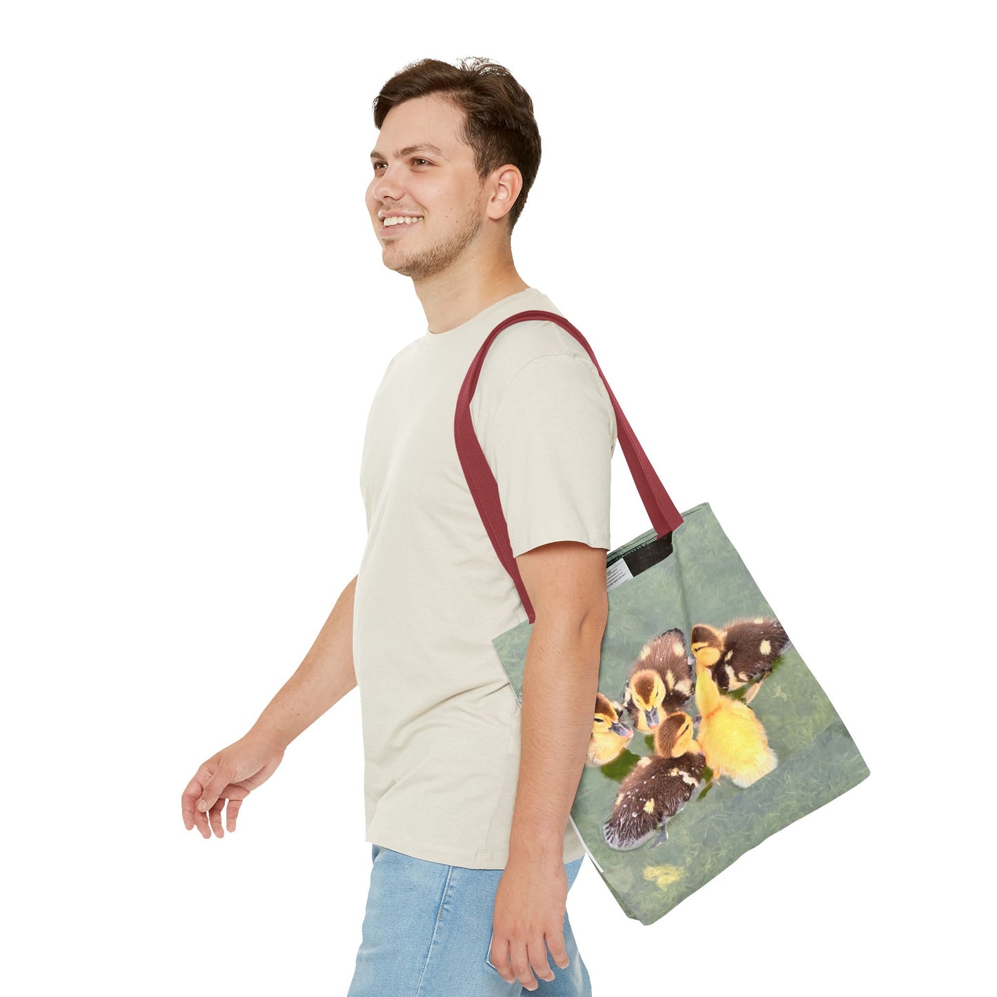 Charming Duckling Tote Bag | Cute Bag for Animal Lovers, Spring Gift, Shopping Bag, Eco-Friendly, Perfect for Mother's Day