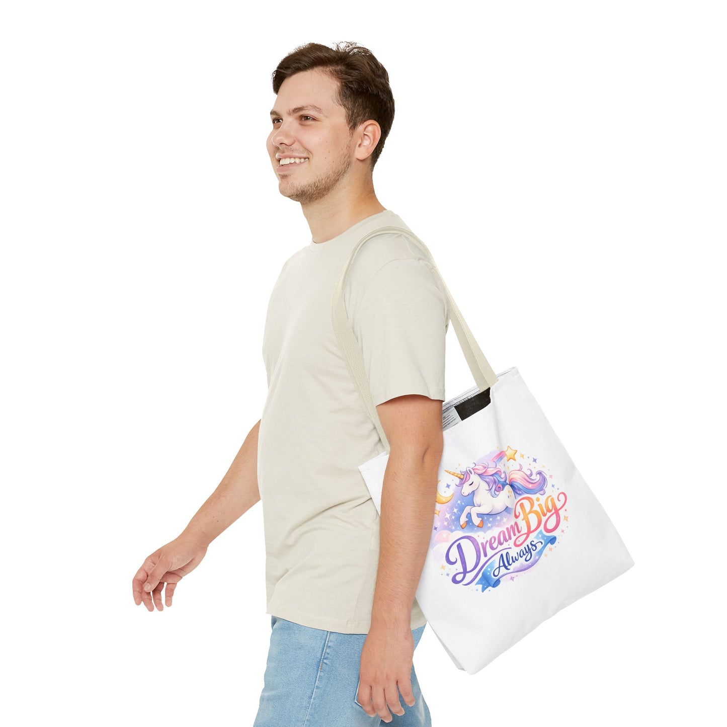 Unicorn 'Dream Big Always' Tote Bag