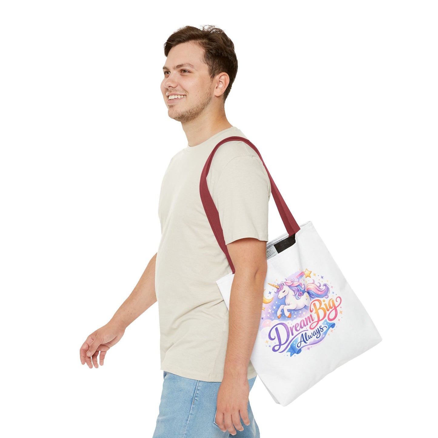 Unicorn 'Dream Big Always' Tote Bag