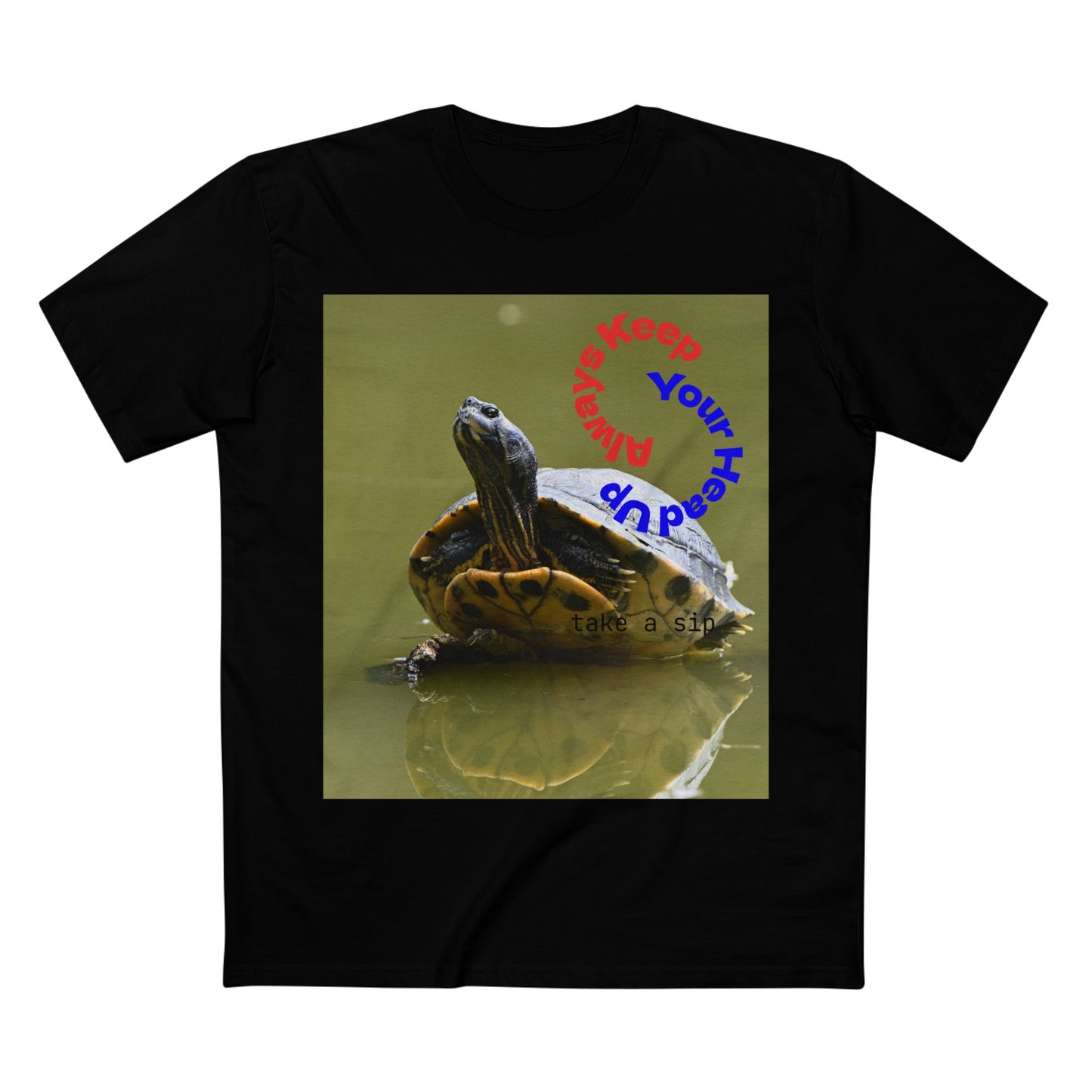 Turtle Photo Tee — 'Hold Your Head Up' Graphic Shirt