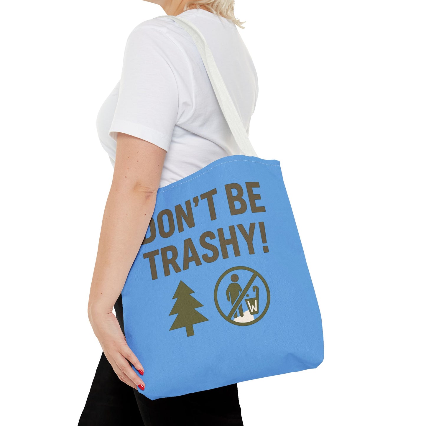 Eco-Friendly Tote Bag - "Don't Be Trashy" | Reusable Shopping Bag, Gift for Environmentalists, Beach Bag, Everyday Carry