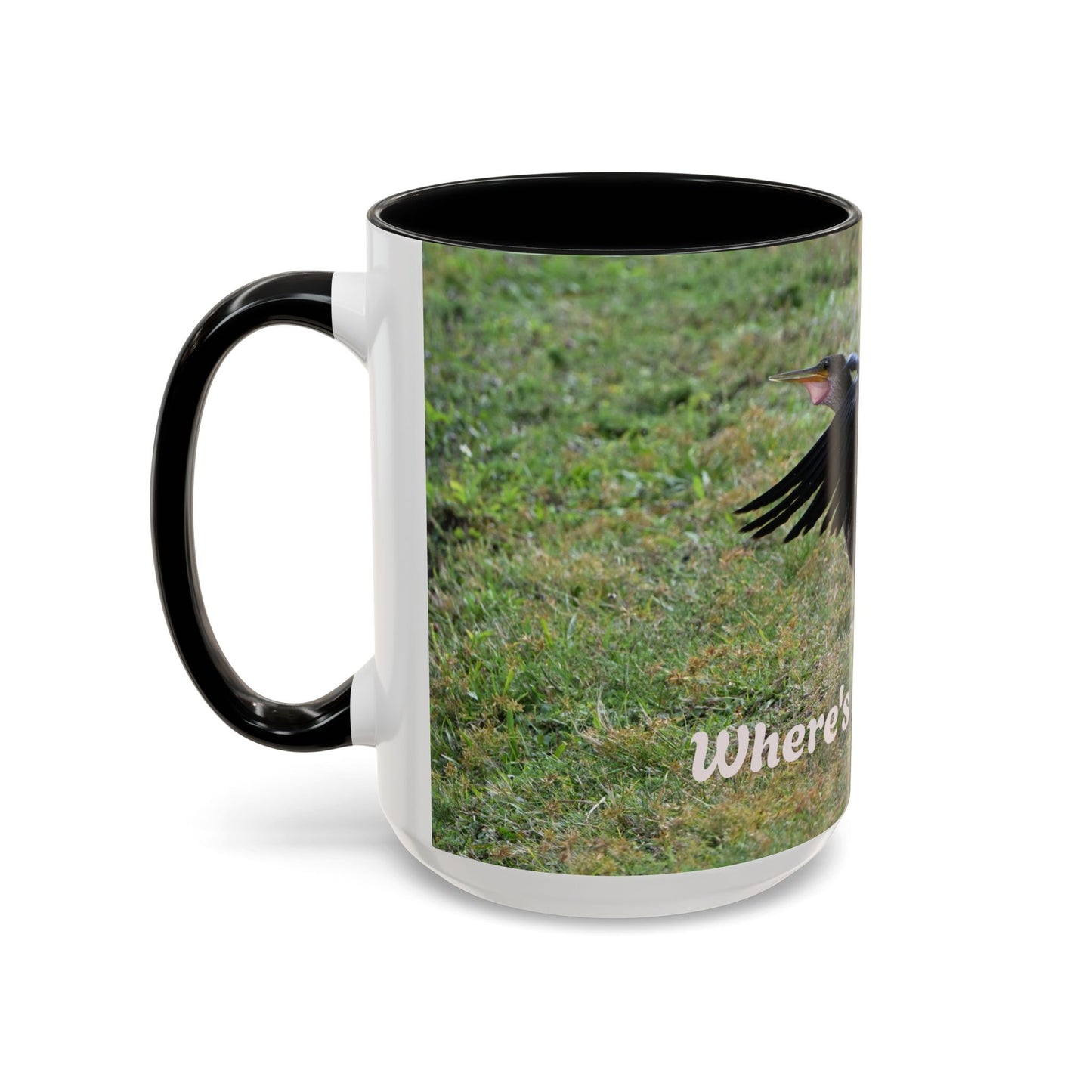 Where's My Coffee? Accent Coffee Mug – Funny Crow Bird Coffee Cup (11/15oz)