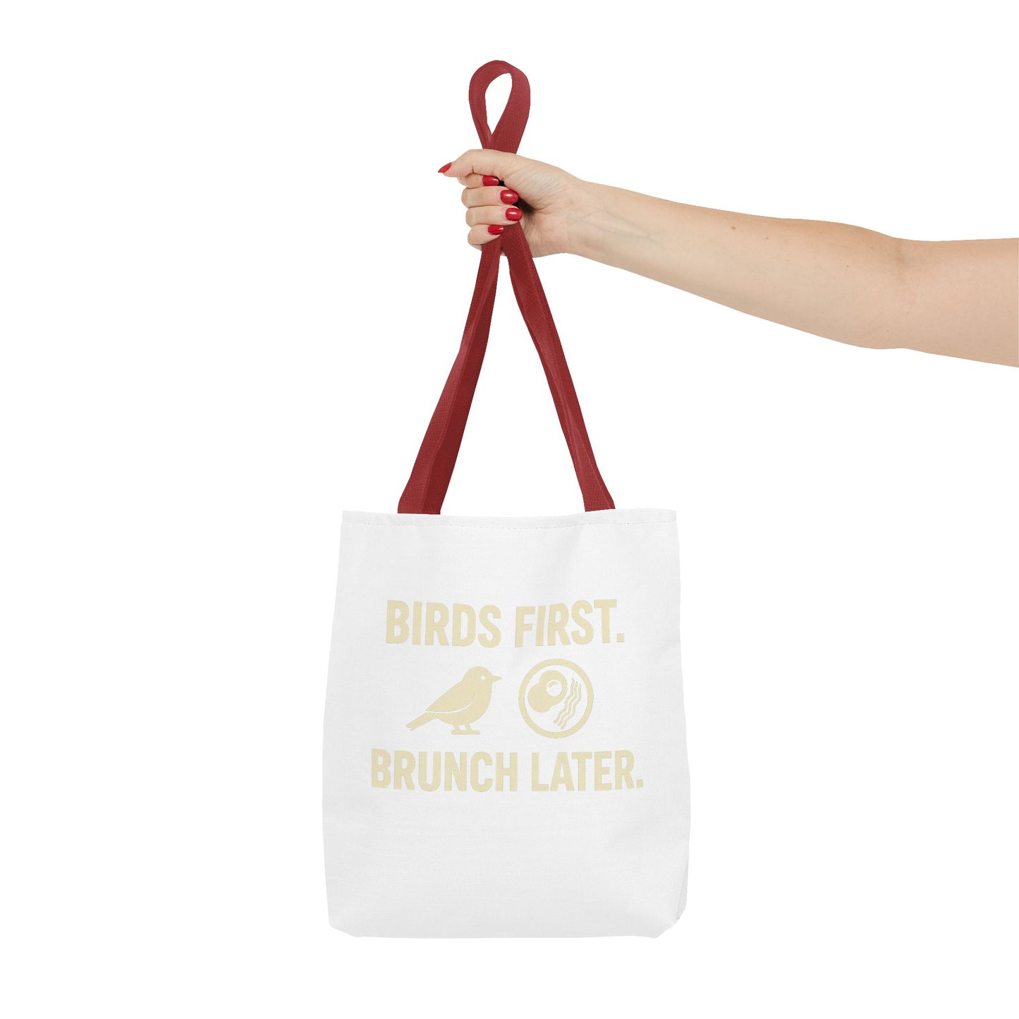 Birds First Brunch Later Tote Bag - Fun Grocery Bag, Eco-Friendly Shopping Tote, Perfect Gift for Brunch Lovers, Weekend Outings
