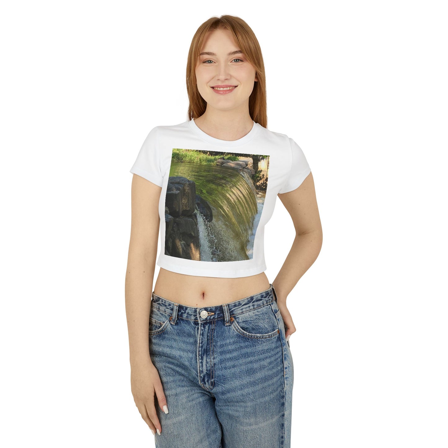 Tranquil Nature Women's Baby Tee | Perfect for Relaxing Days, Eco-Friendly Fashion, Nature Lovers Gift, Casual Wear, Spring/Summer Style