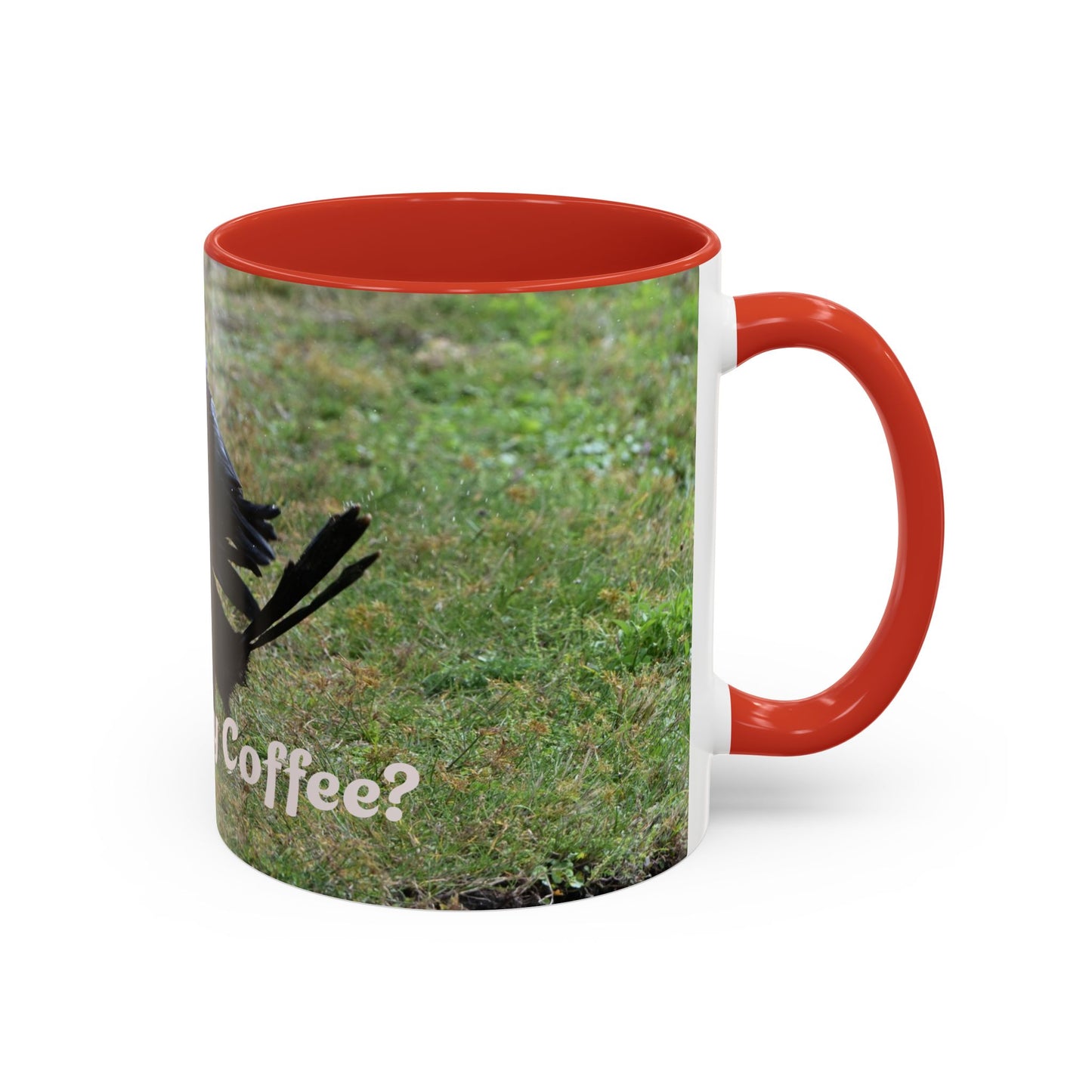 Where's My Coffee? Accent Coffee Mug – Funny Crow Bird Coffee Cup (11/15oz)