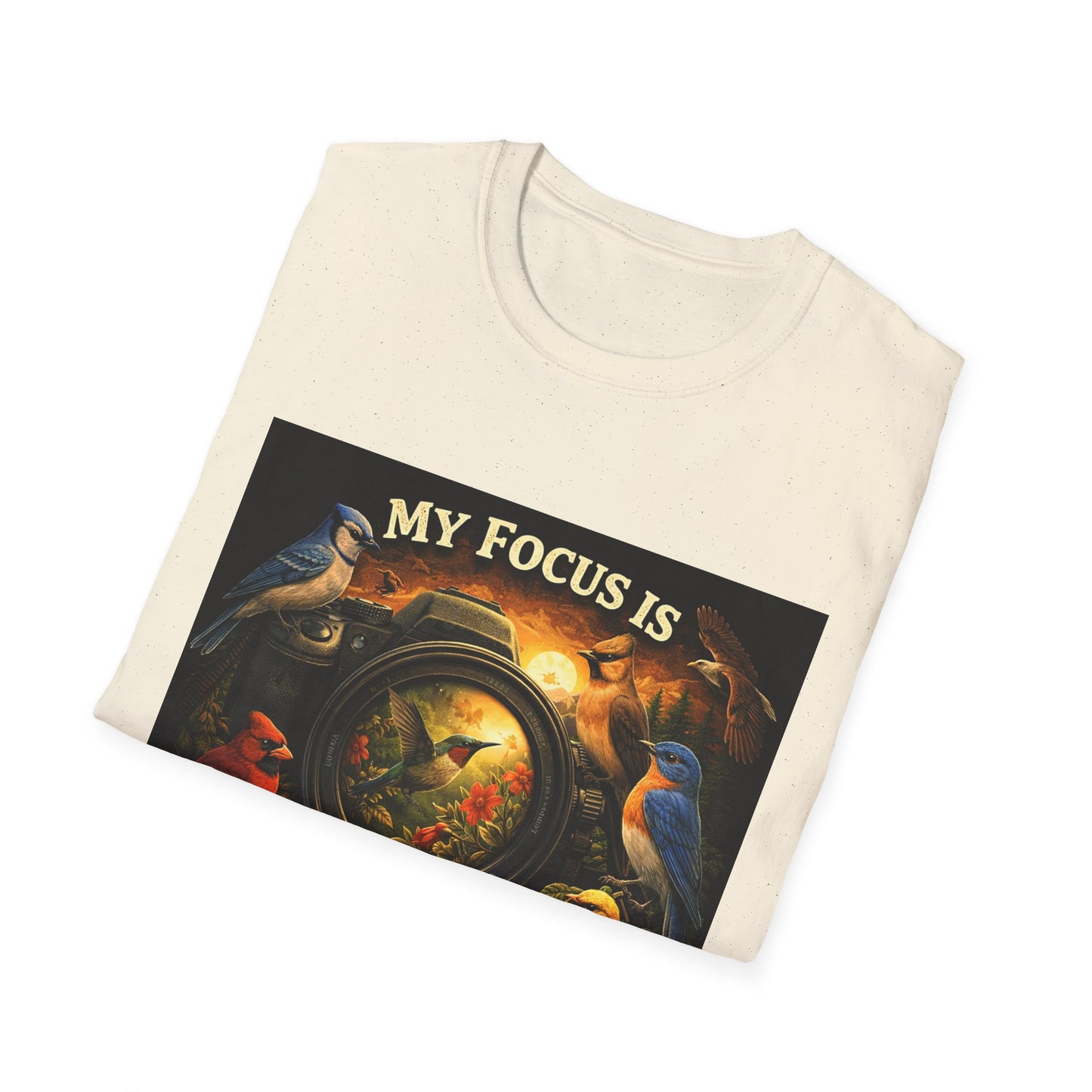 My Focus Is Birds T-Shirt — Vintage Birdwatching Tee