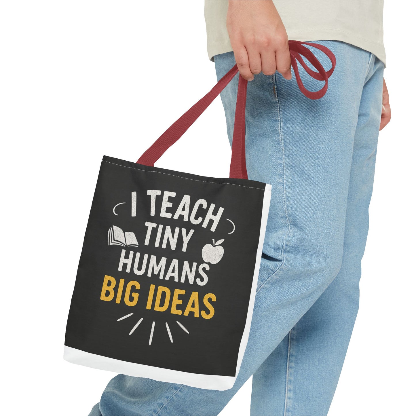 Inspirational Teacher Tote Bag - I Teach Tiny Humans Big Ideas, Perfect for Educators, Back to School, Classroom Essentials, Gifts for [...]